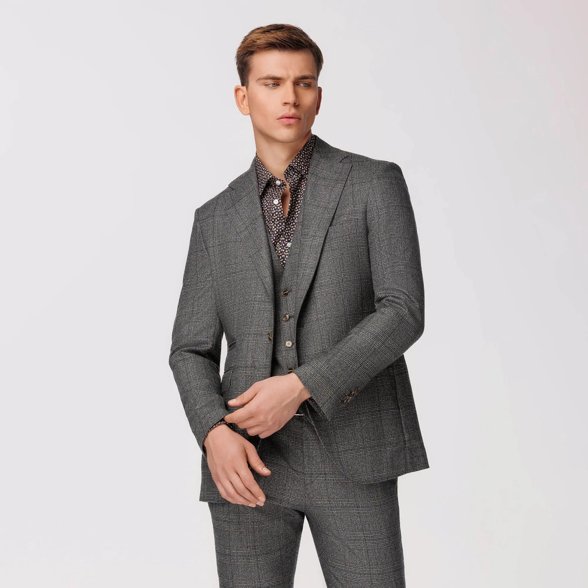 Abito principe di galles grigio hotsell
