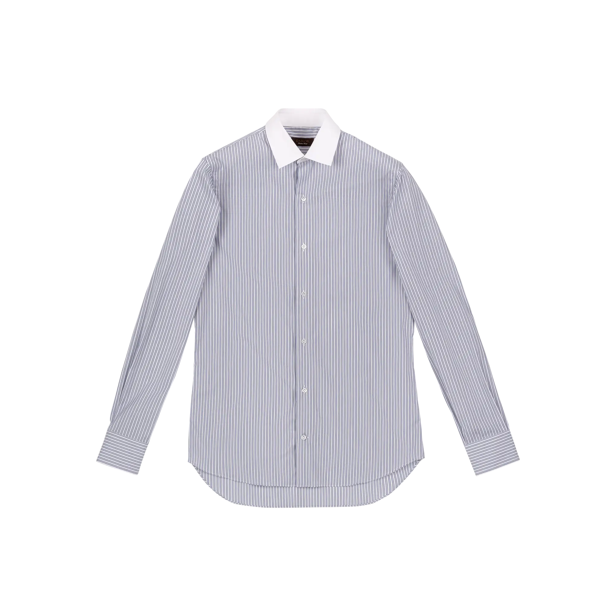 Camicia a righe outlet con colletto bianco