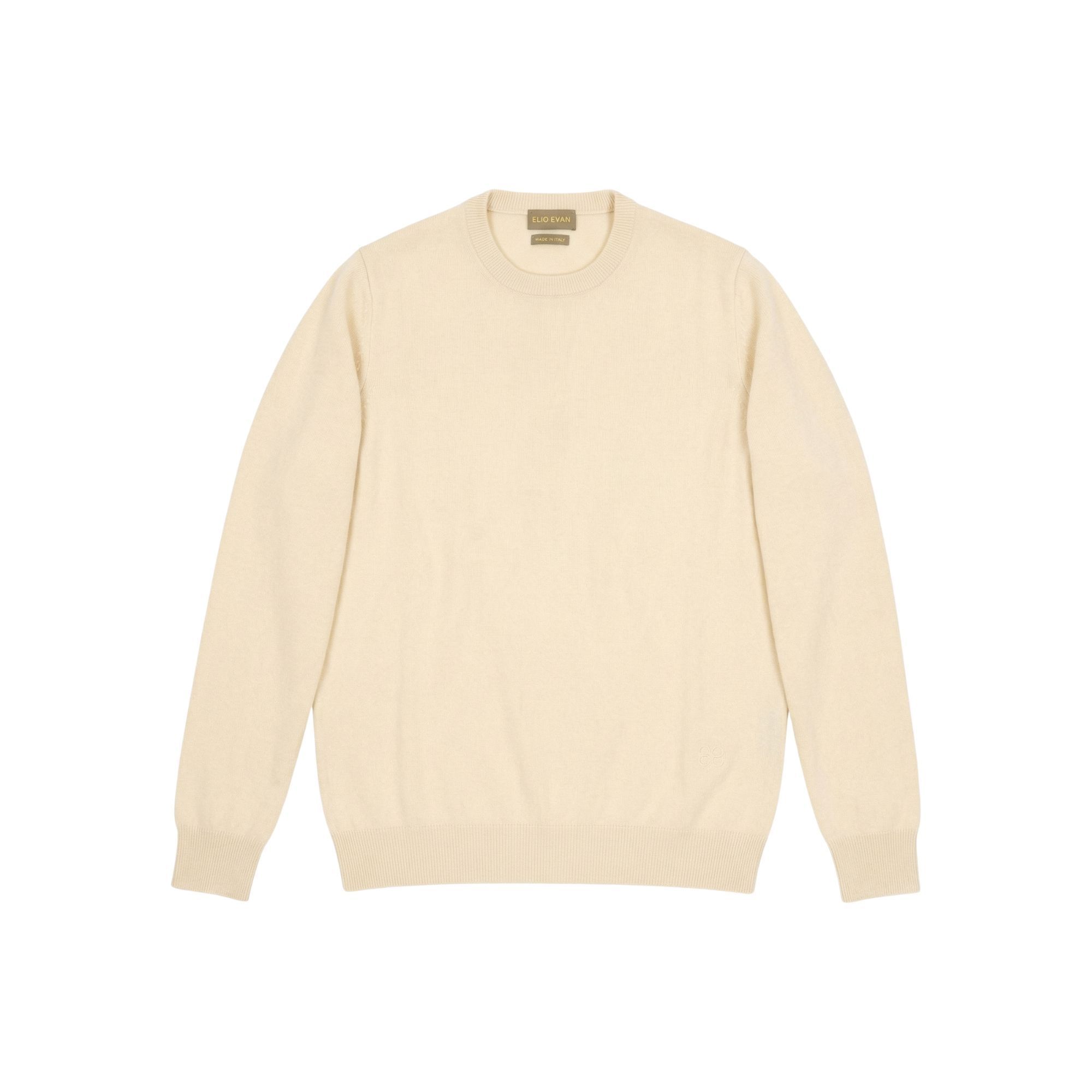 Maglia Girocollo Uomo Lana Merino Crema