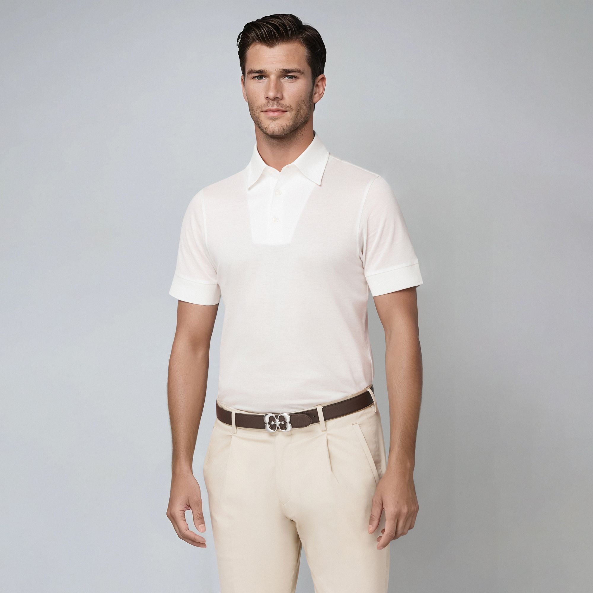 Polo Setosa Uomo Bianca