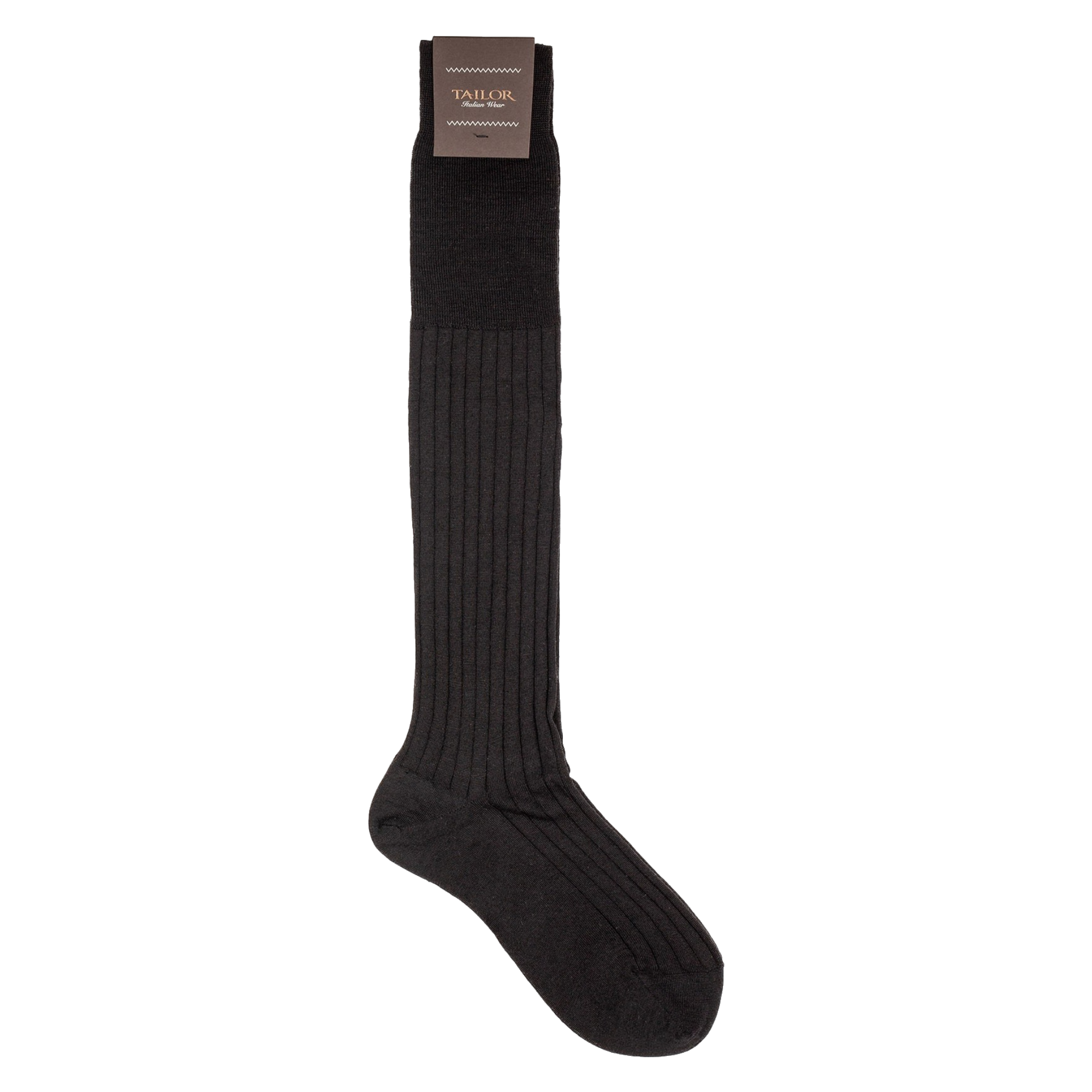 Calze a Coste Lana Nera