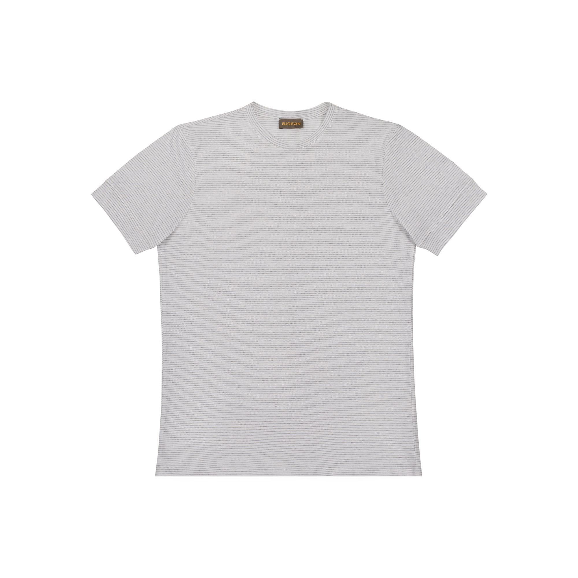 T-Shirt A Righe Grigie