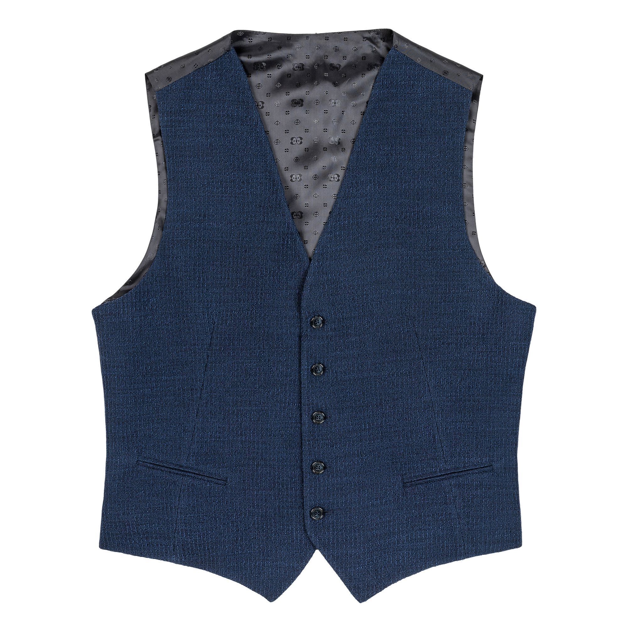 Gilet Blu Reale Crochet
