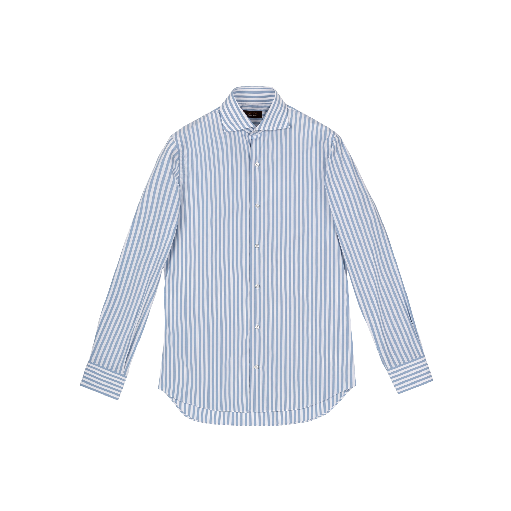 Camicia a righe larghe celesti