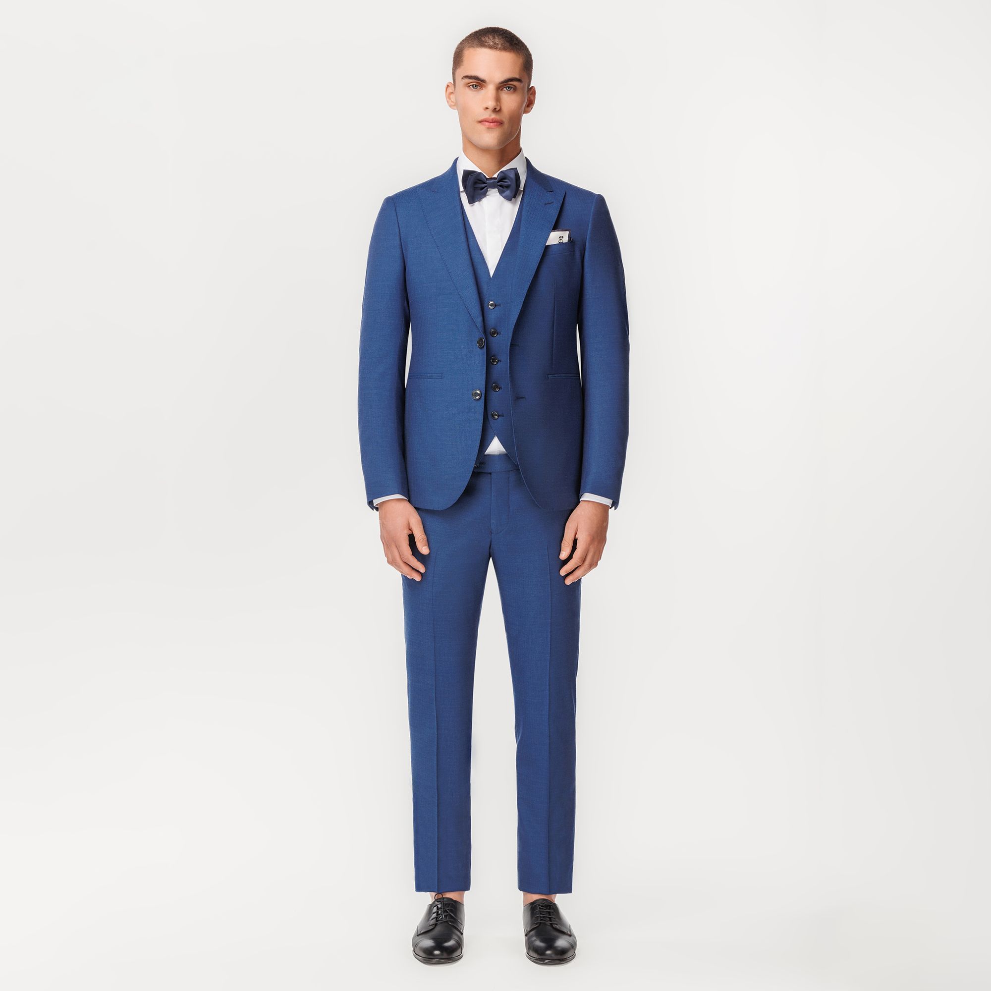 Completo Con Gilet Uomo Blu Royal