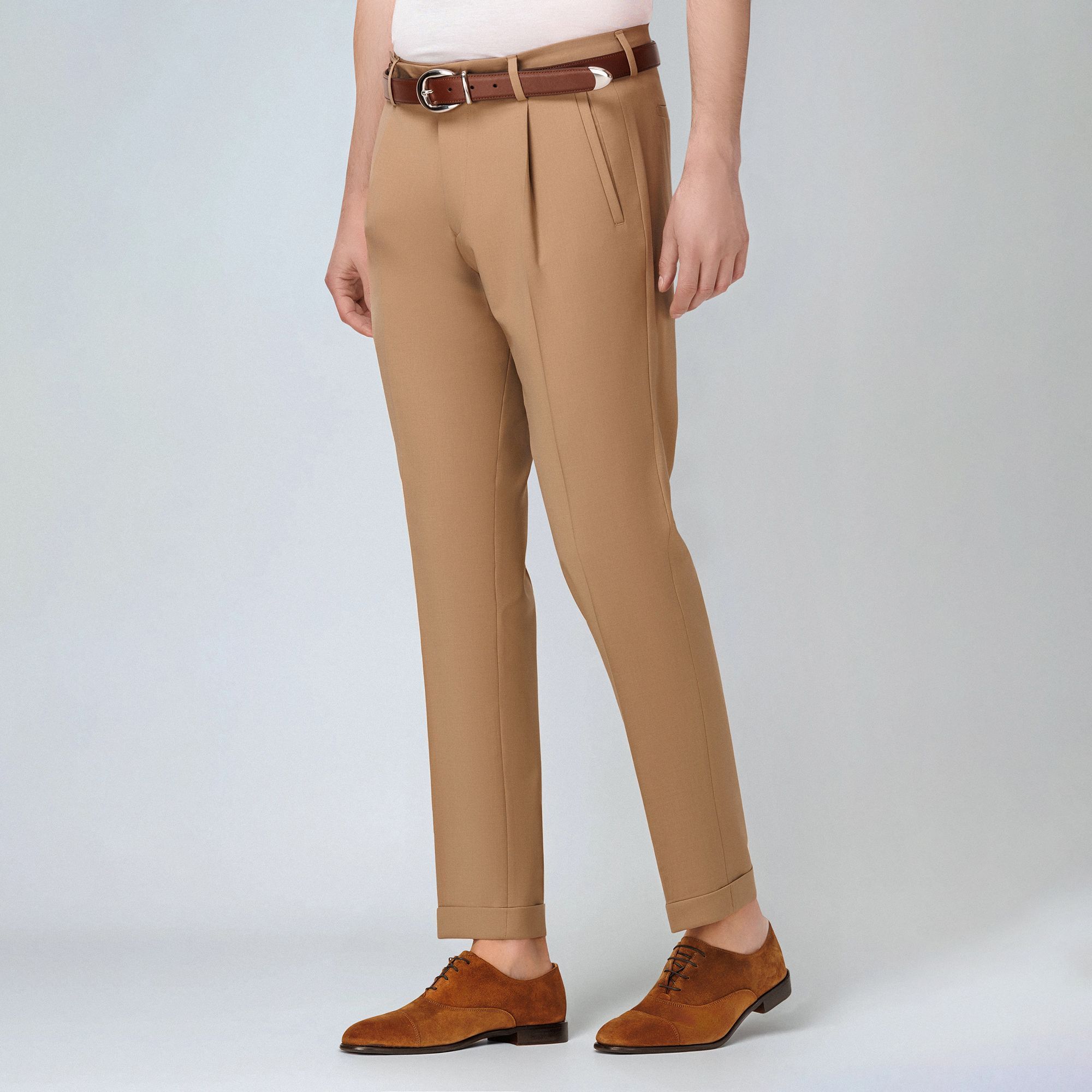 Pantalone in Misto Lana Elio Evan Cammello