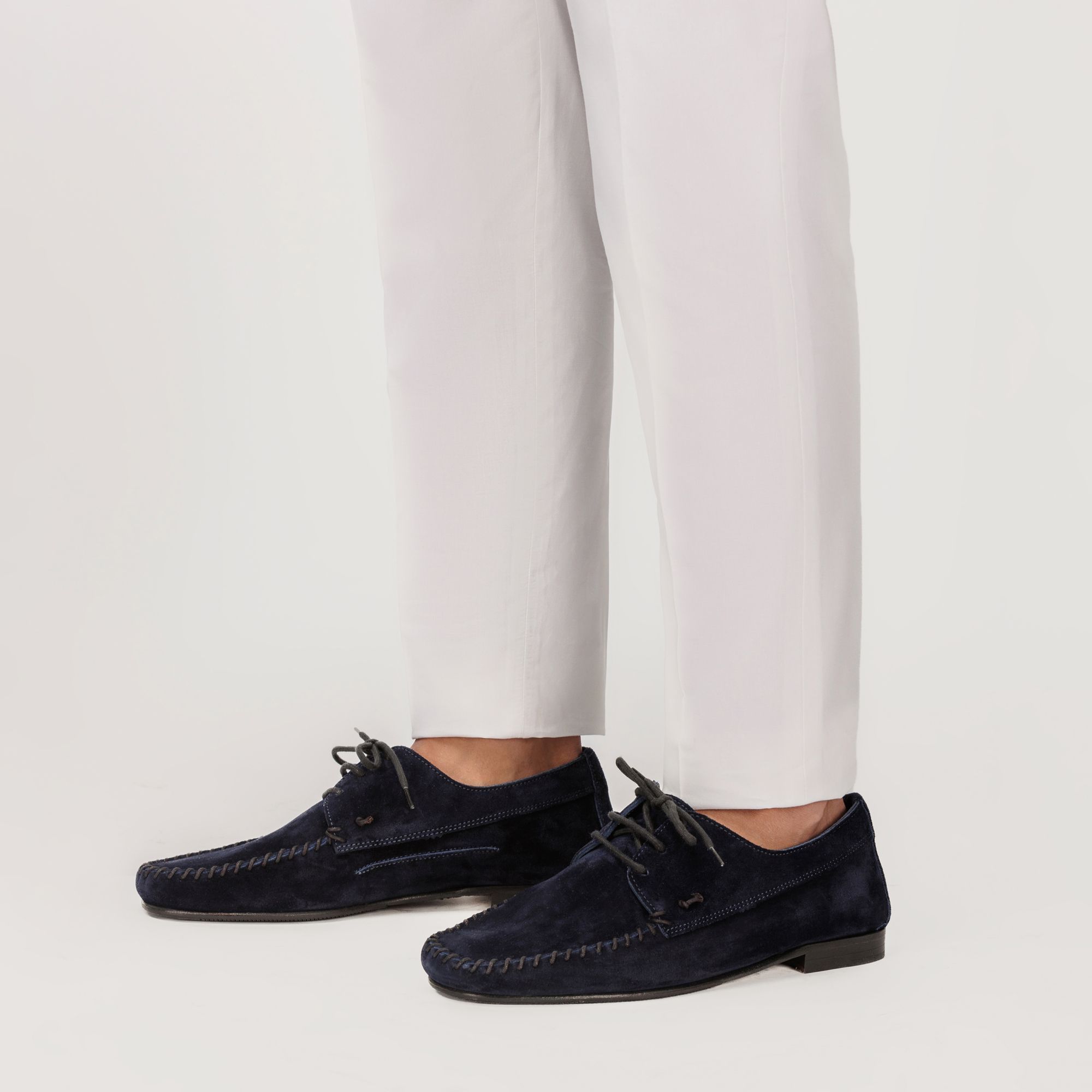 Derby Scamosciato Flessibile Blu