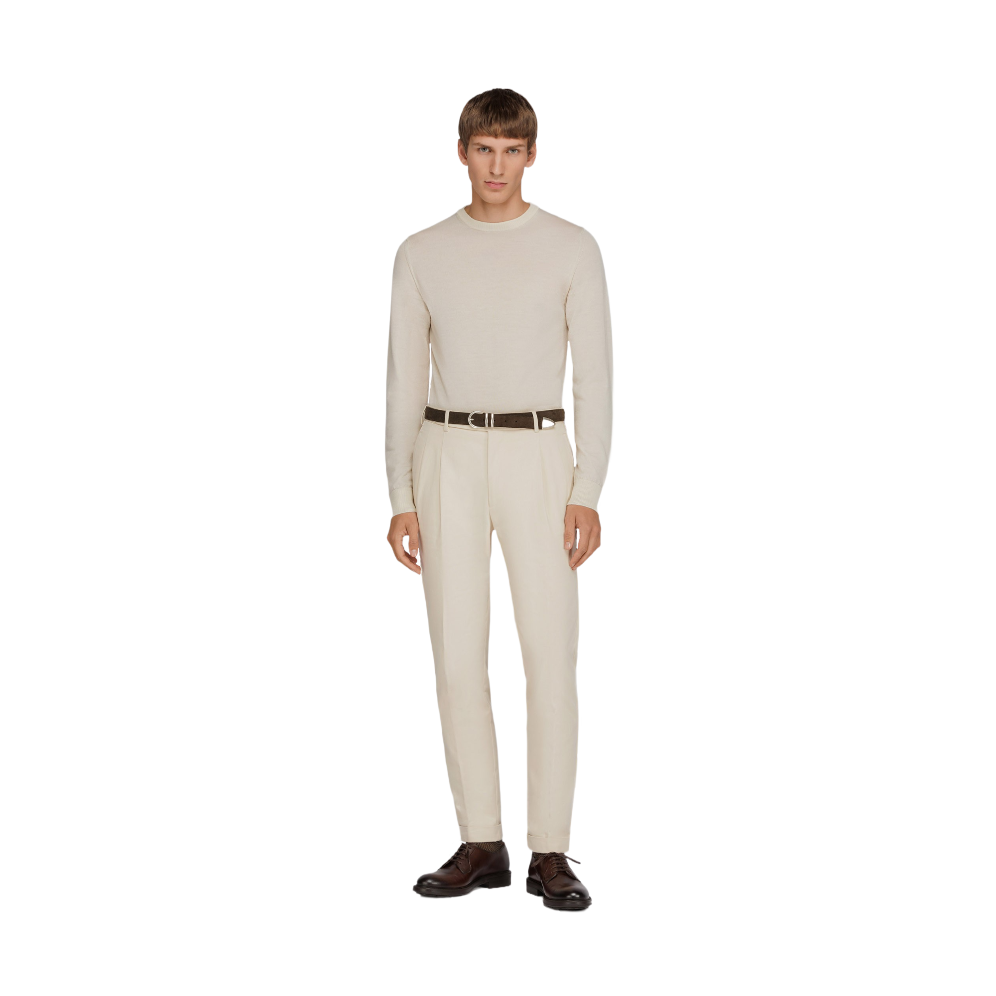 Maglione Girocollo Beige