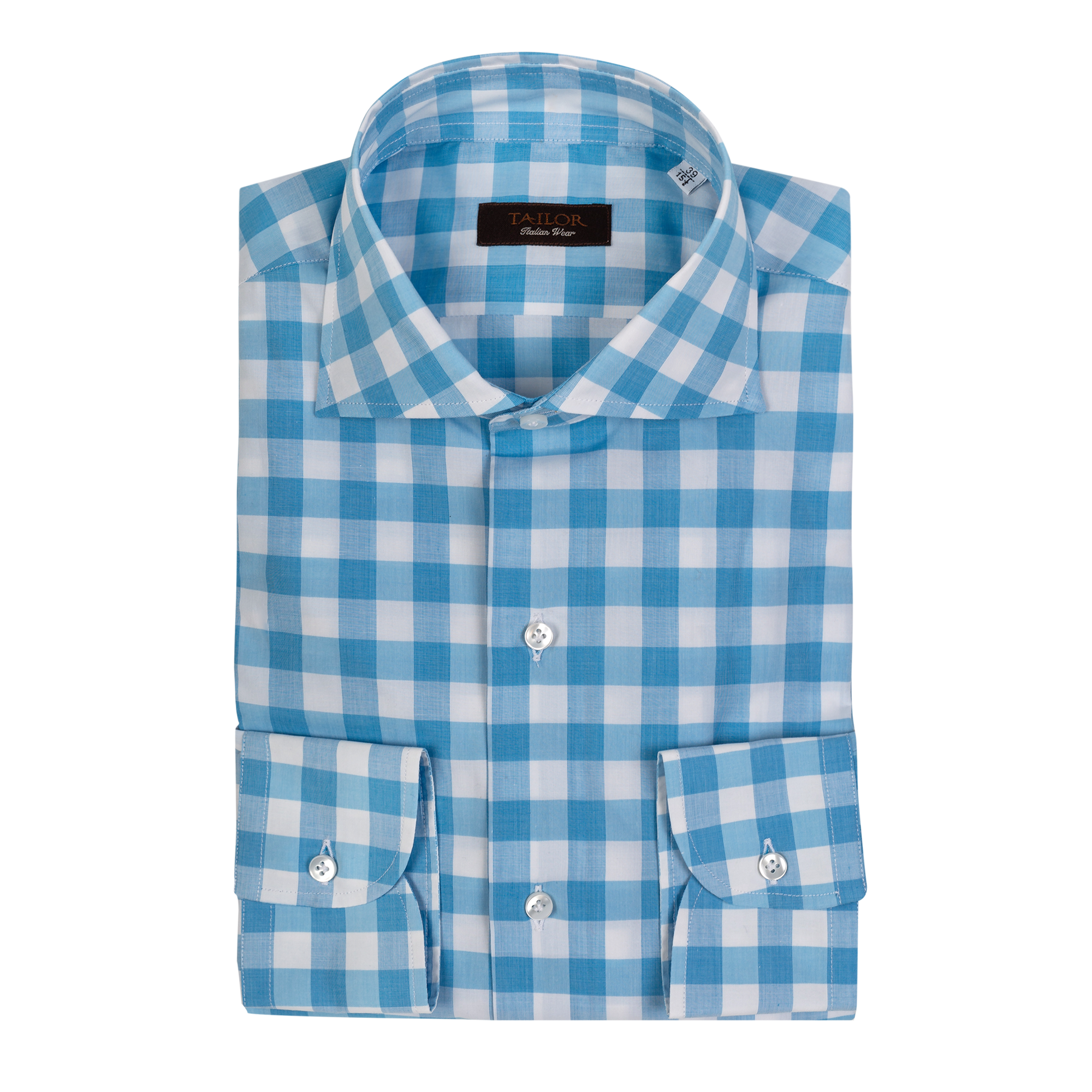 Camicia a quadri grandi azzura