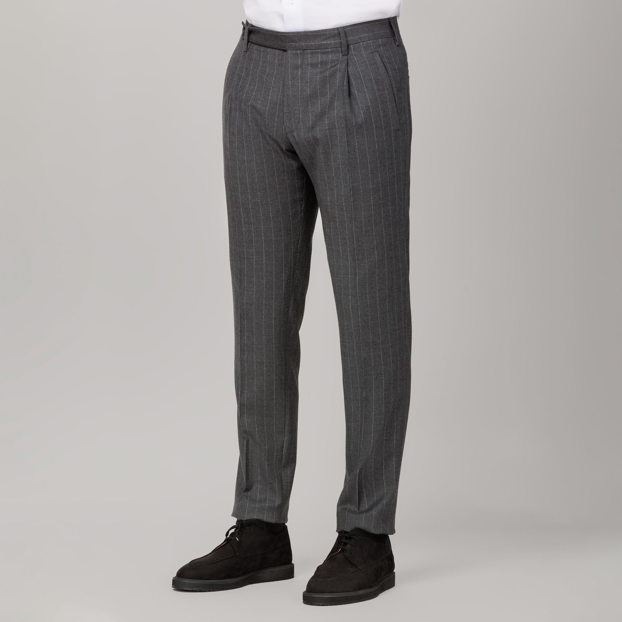 Abito Doppiopetto Uomo Grigio Gessato