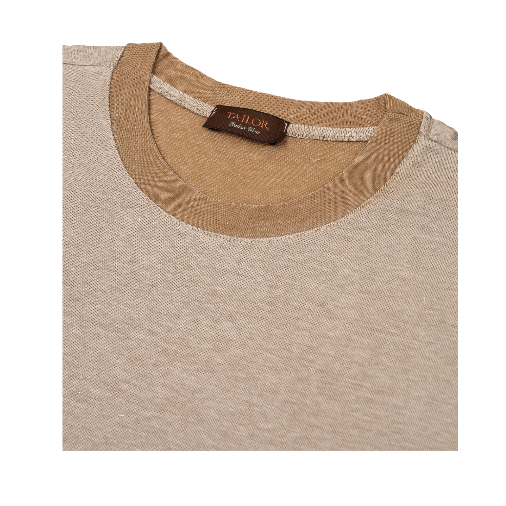 T-Shirt a Manica Lunga Cammello 