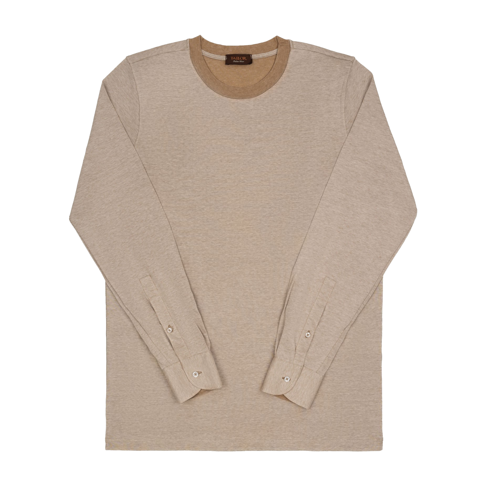 T-Shirt a Manica Lunga Cammello 