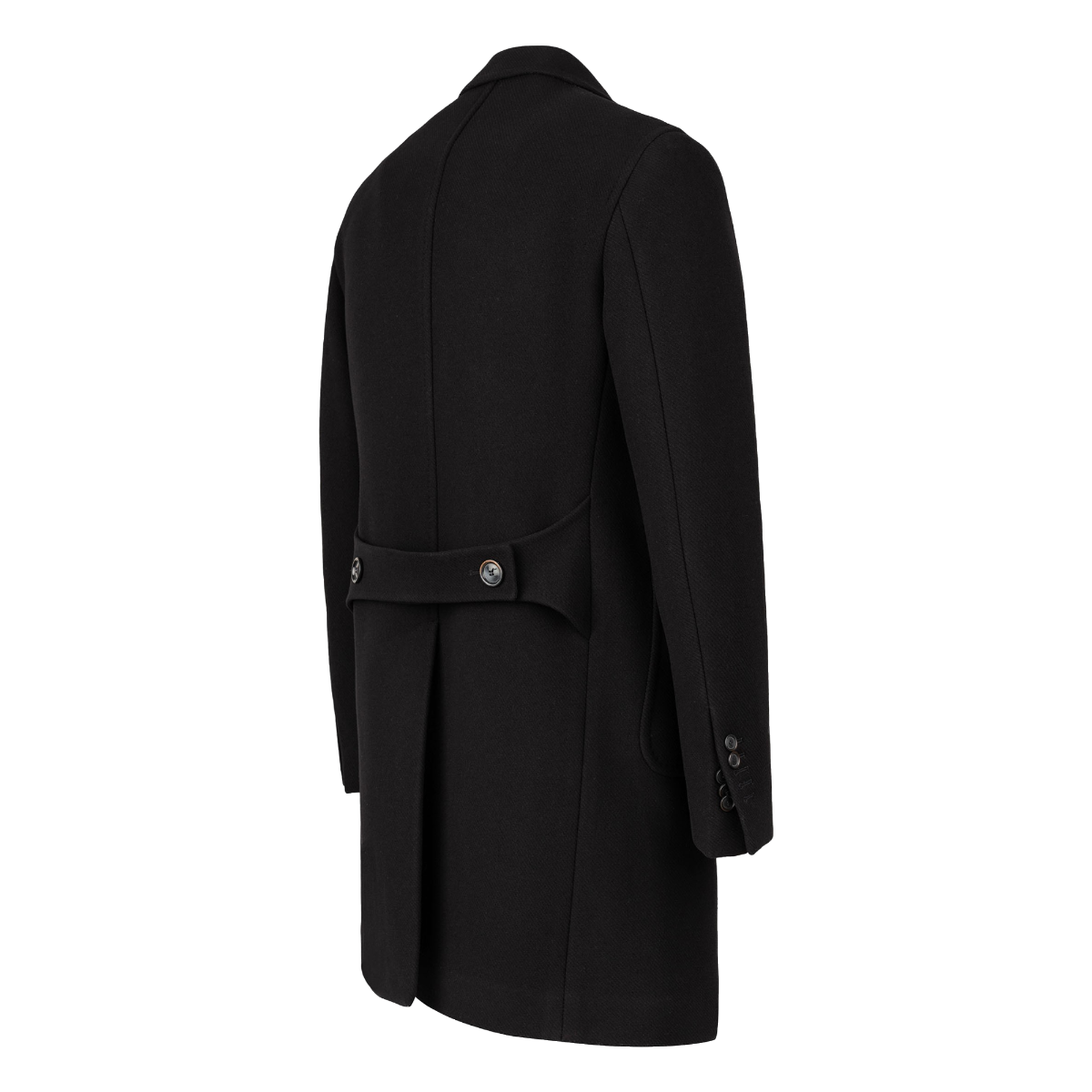 Cappotto Nero Uomo Lana