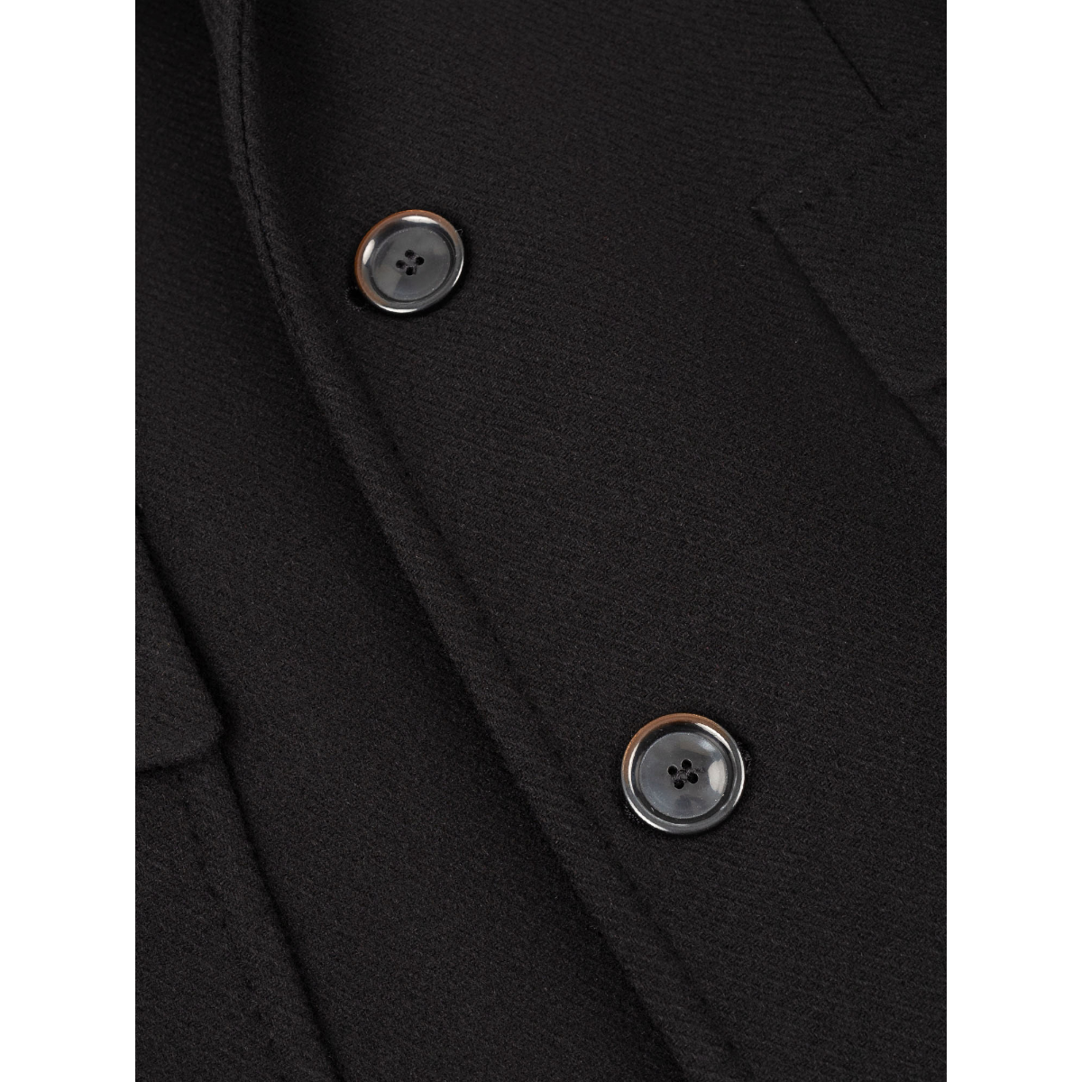 Cappotto Nero Uomo Lana