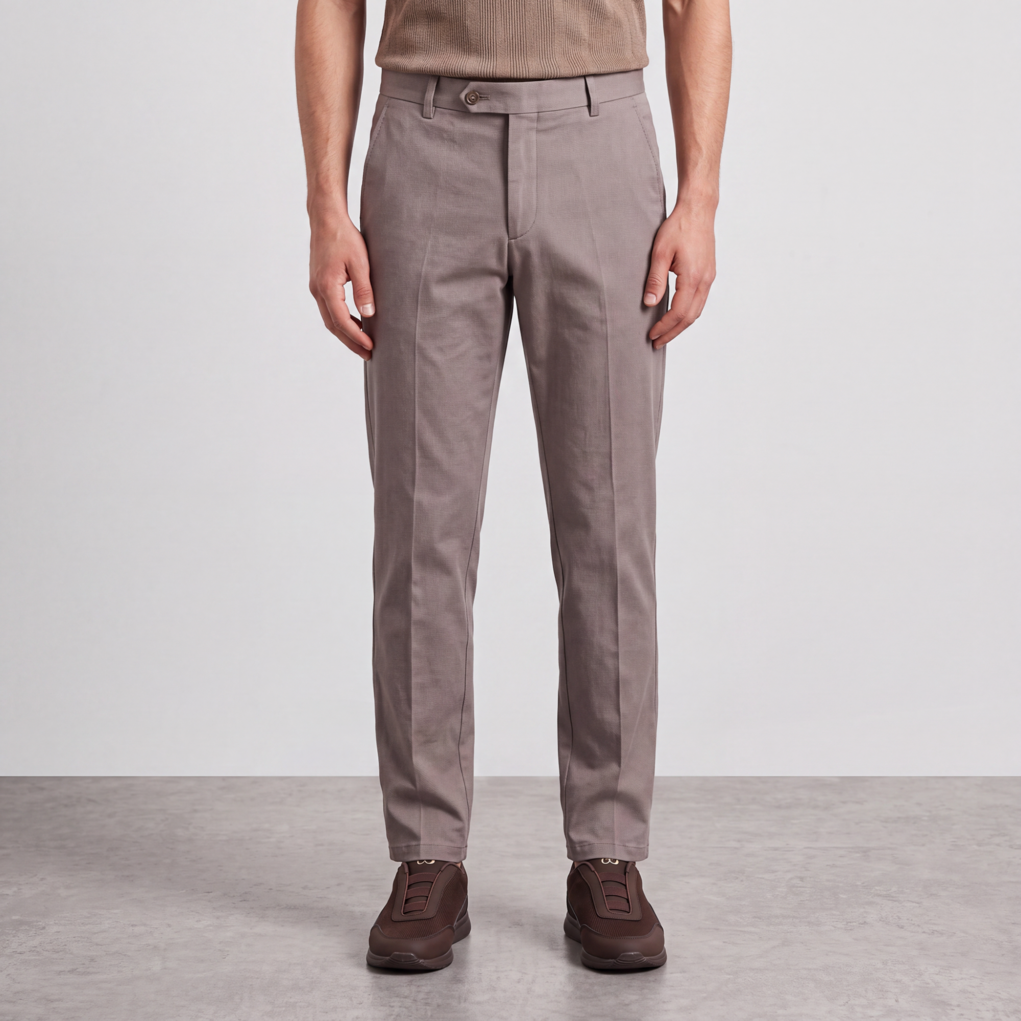 Pantalone Chino Uomo Grigio