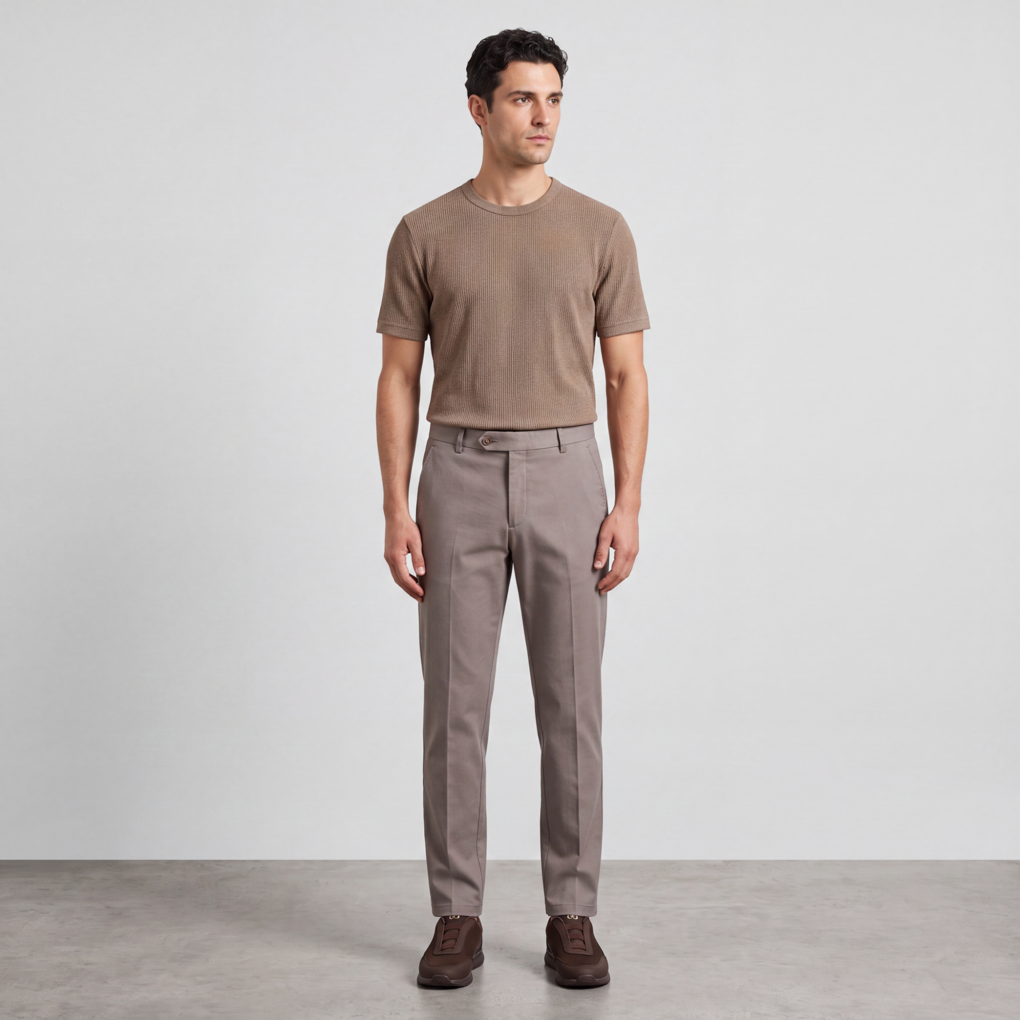 Pantalone Chino Uomo Grigio