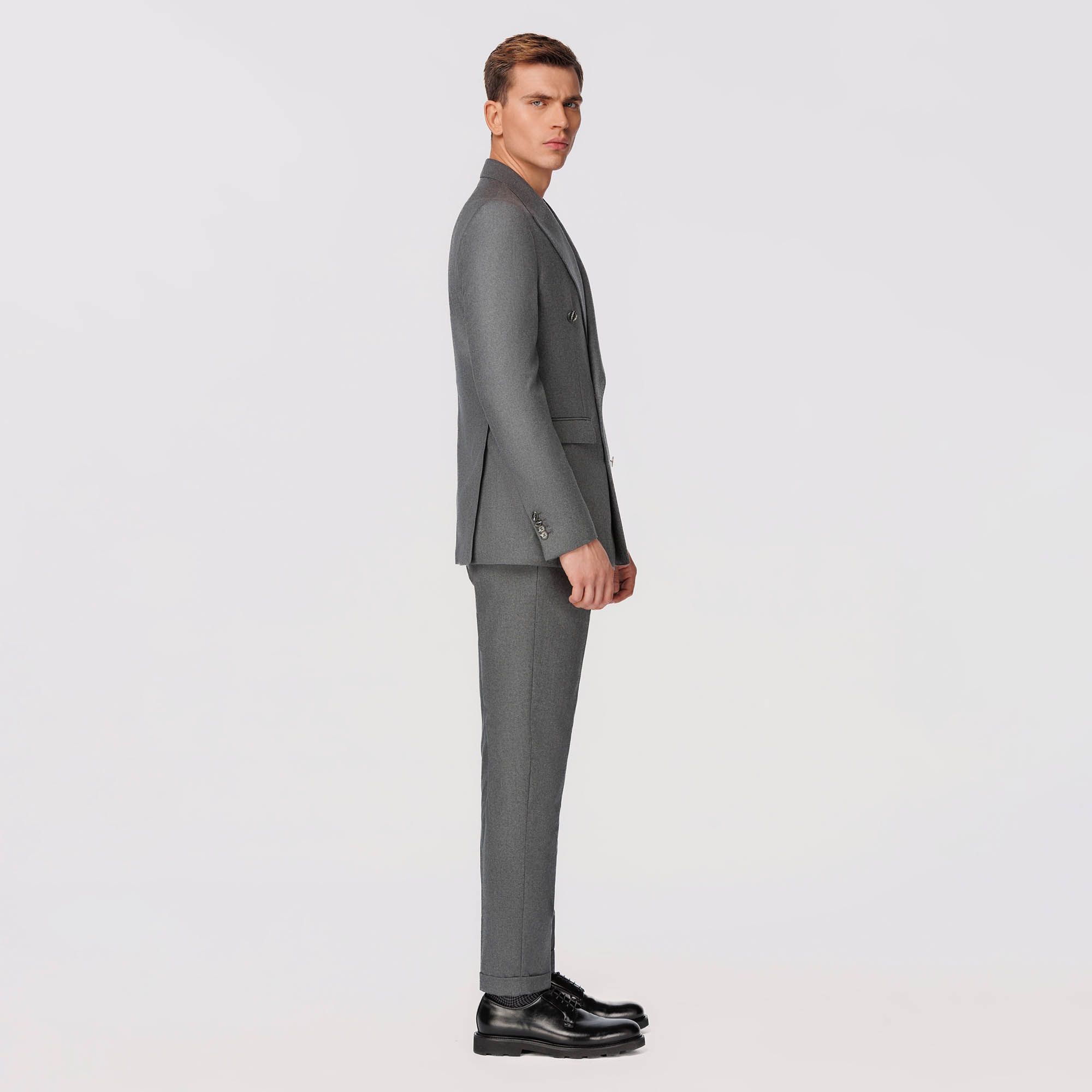 Giacca Doppiopetto Uomo Grigio