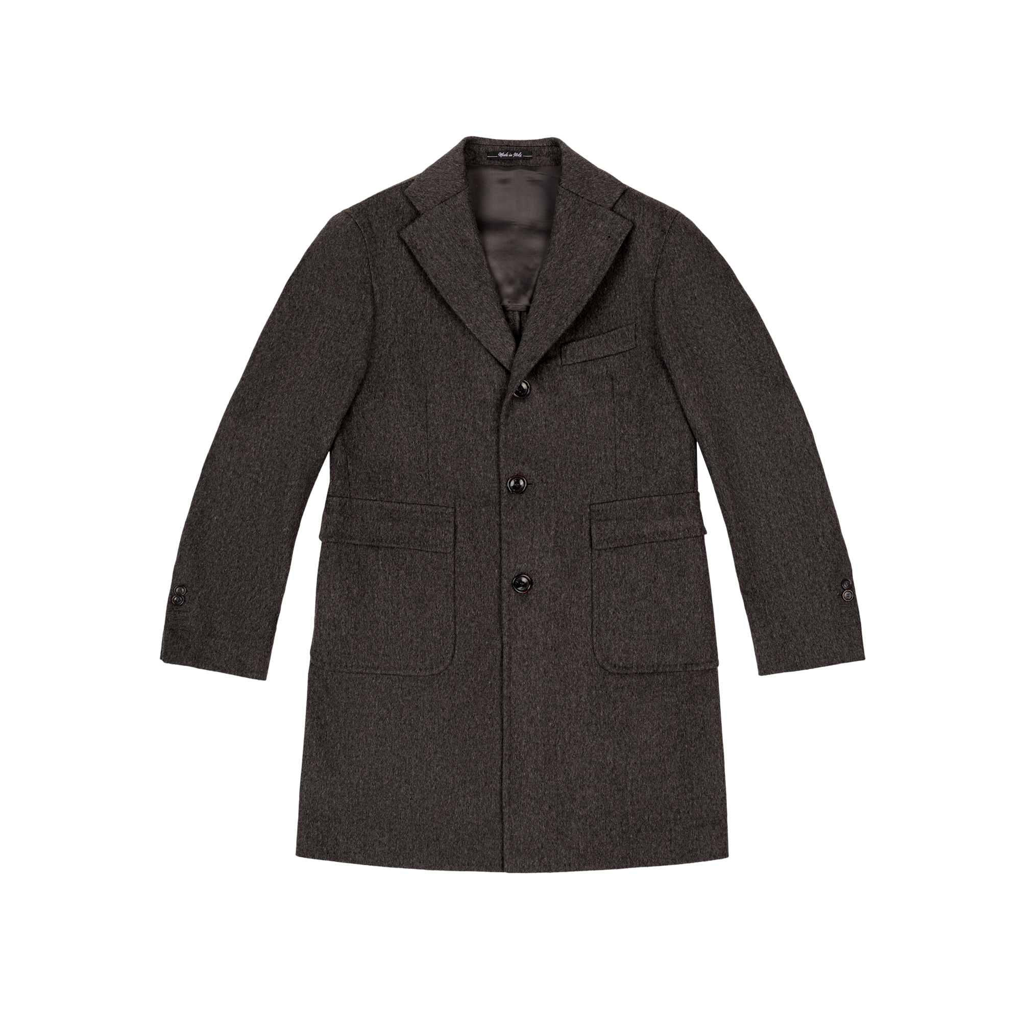 Cappotto Grigio Uomo Lana