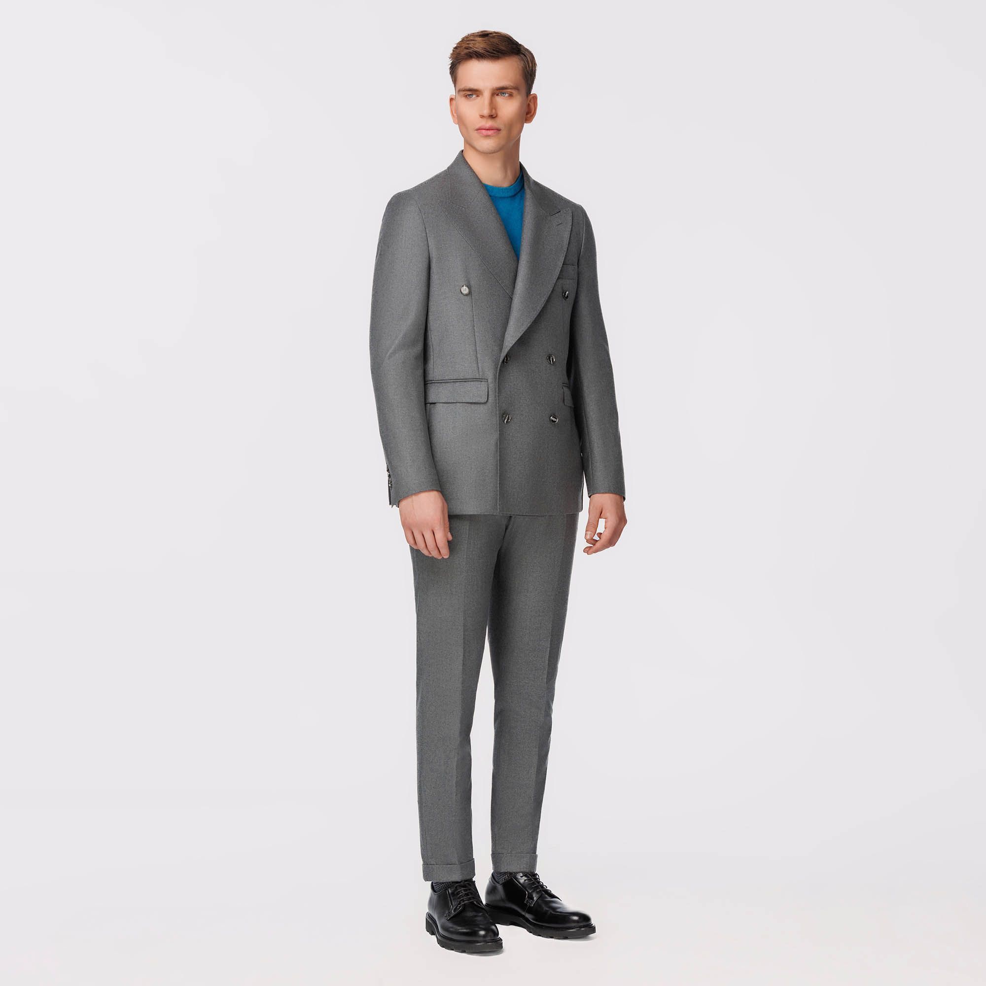 Giacca Doppiopetto Uomo Grigio
