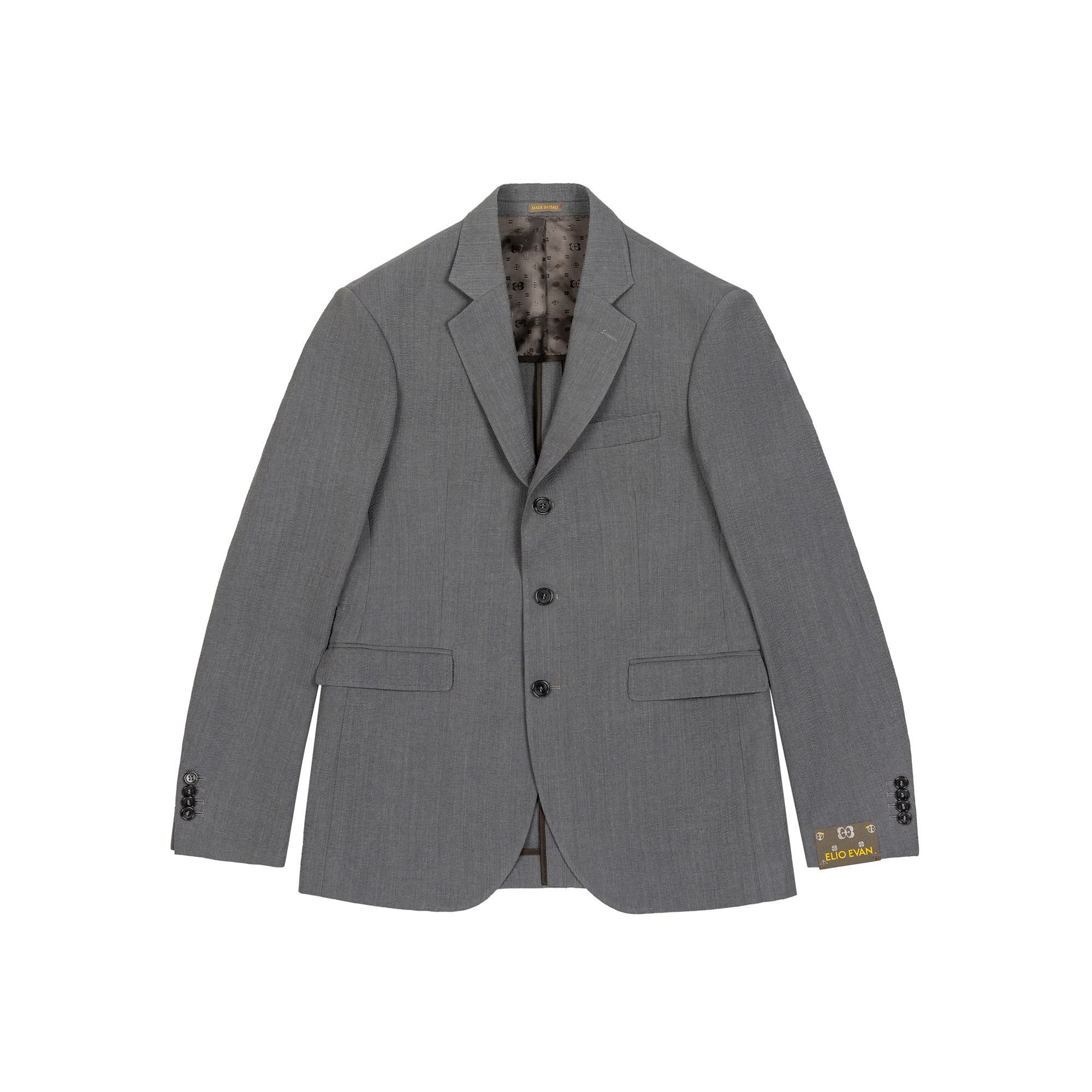 Blazer Seersucker Grigio Casablanca