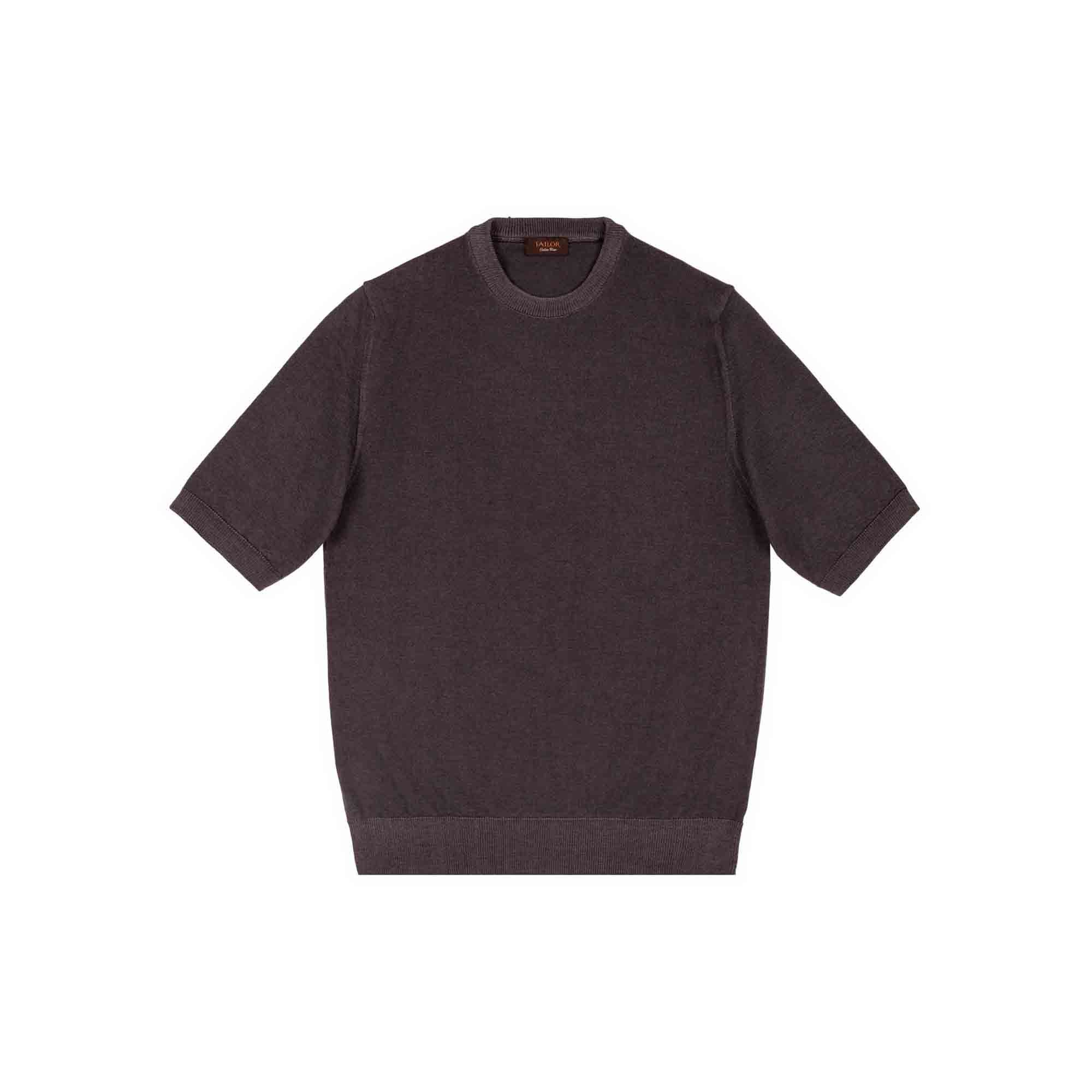 Maglia Mezza Manica Lana Grigio 