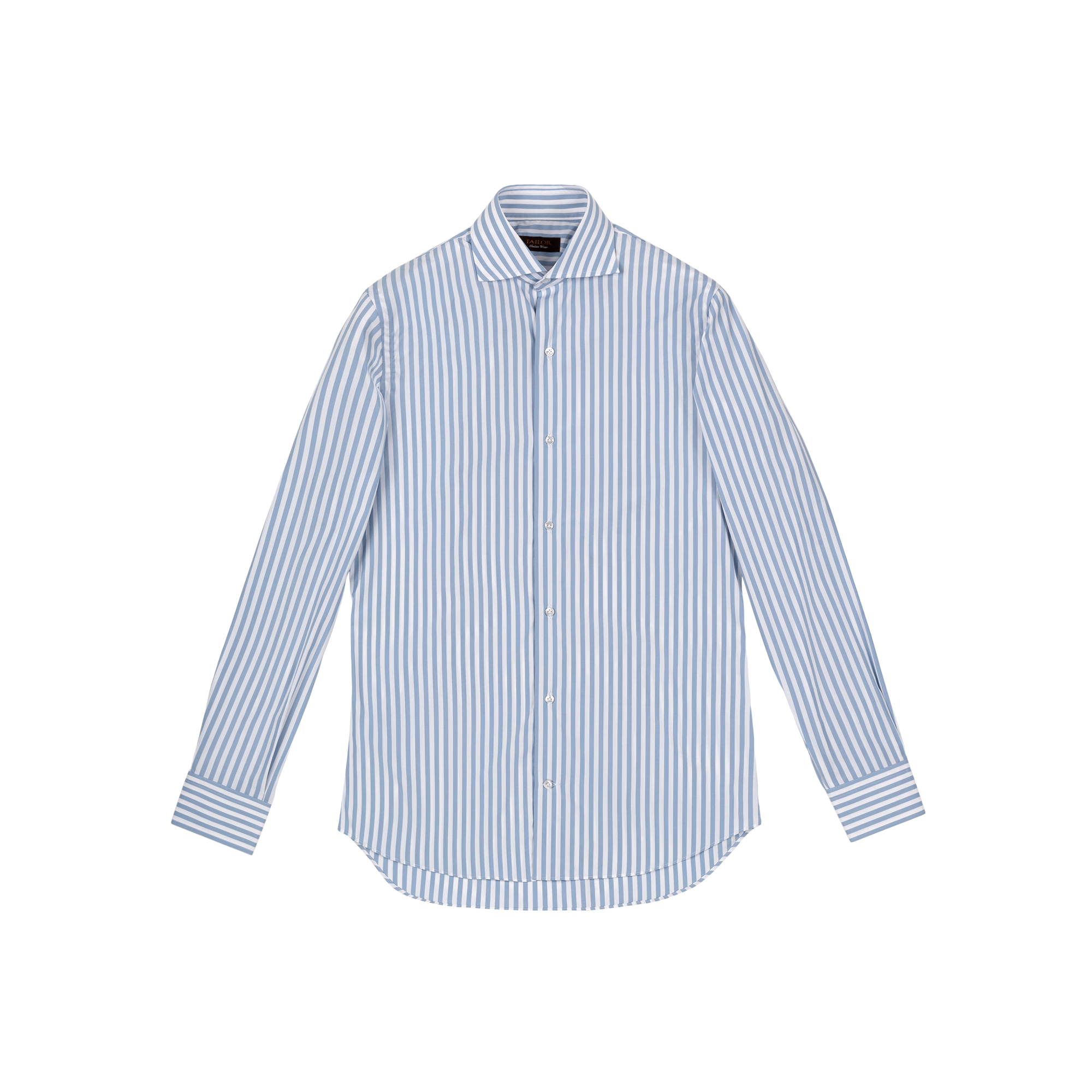 Camicia a righe larghe celesti