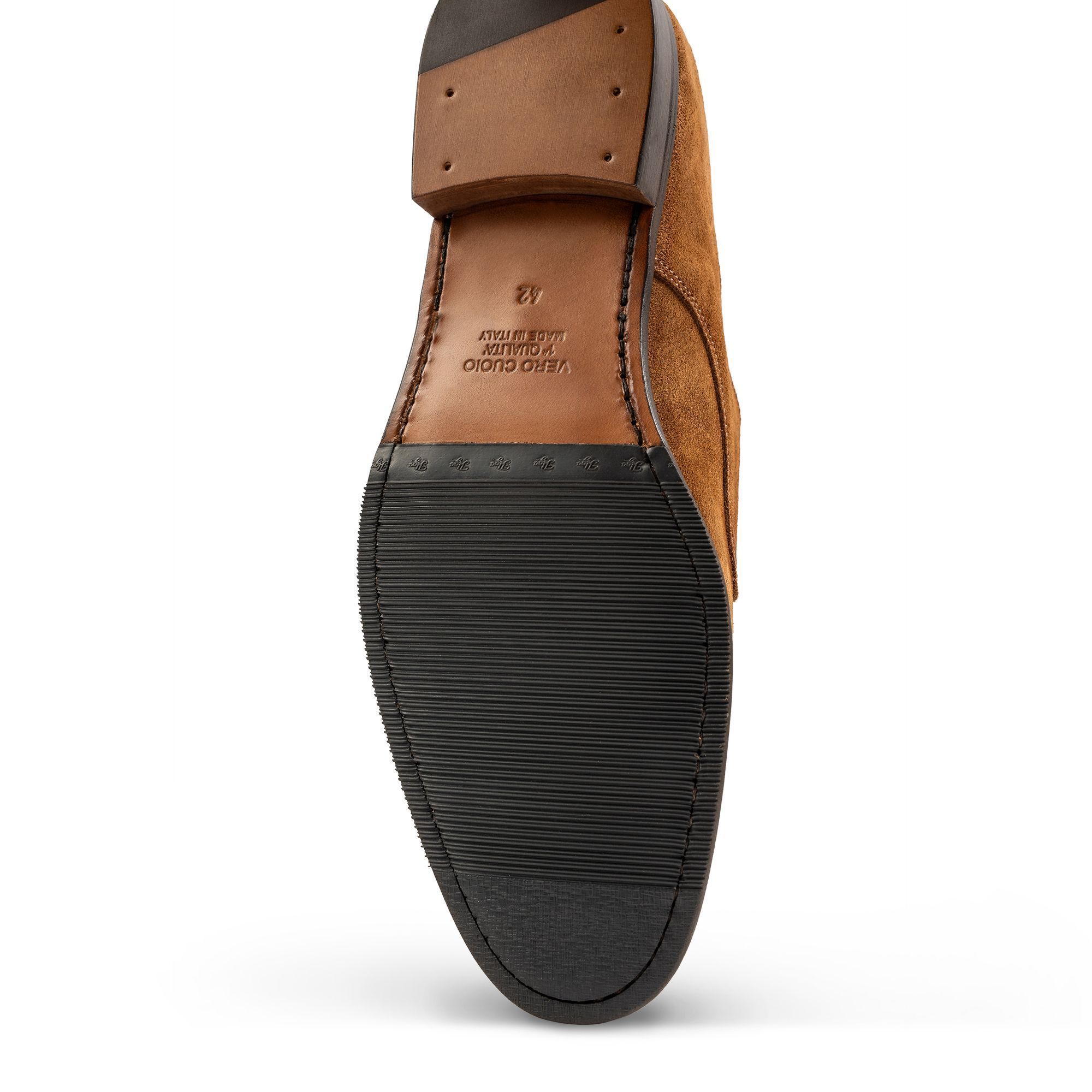 Scarpe Marrone Oxford In Camoscio