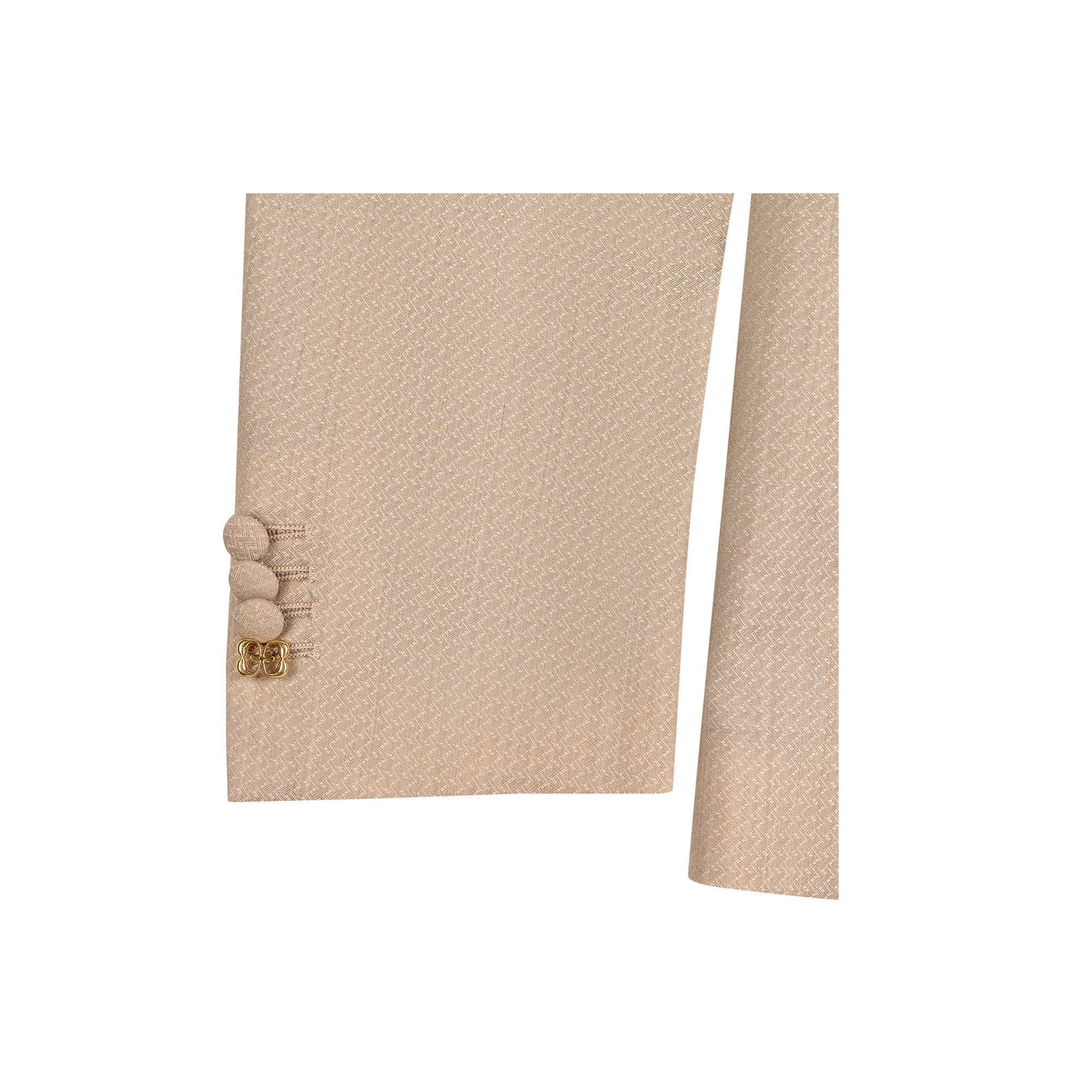 Abito Tre Pezzi Jacquard Beige