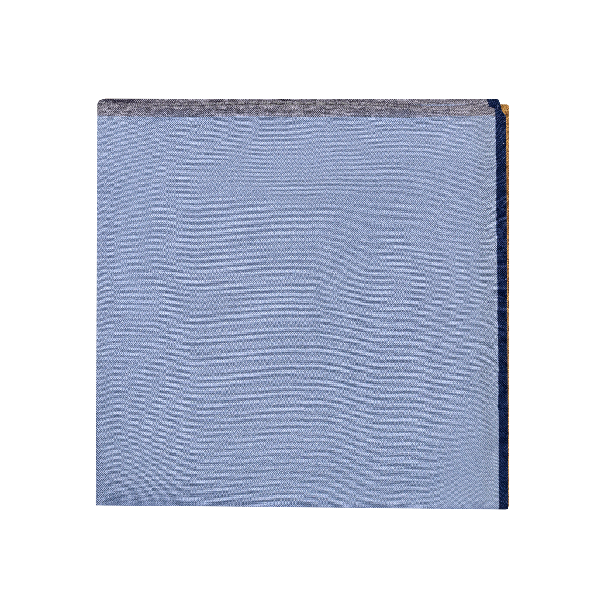 Pochette azzuro con bordino - Blu & Grigio