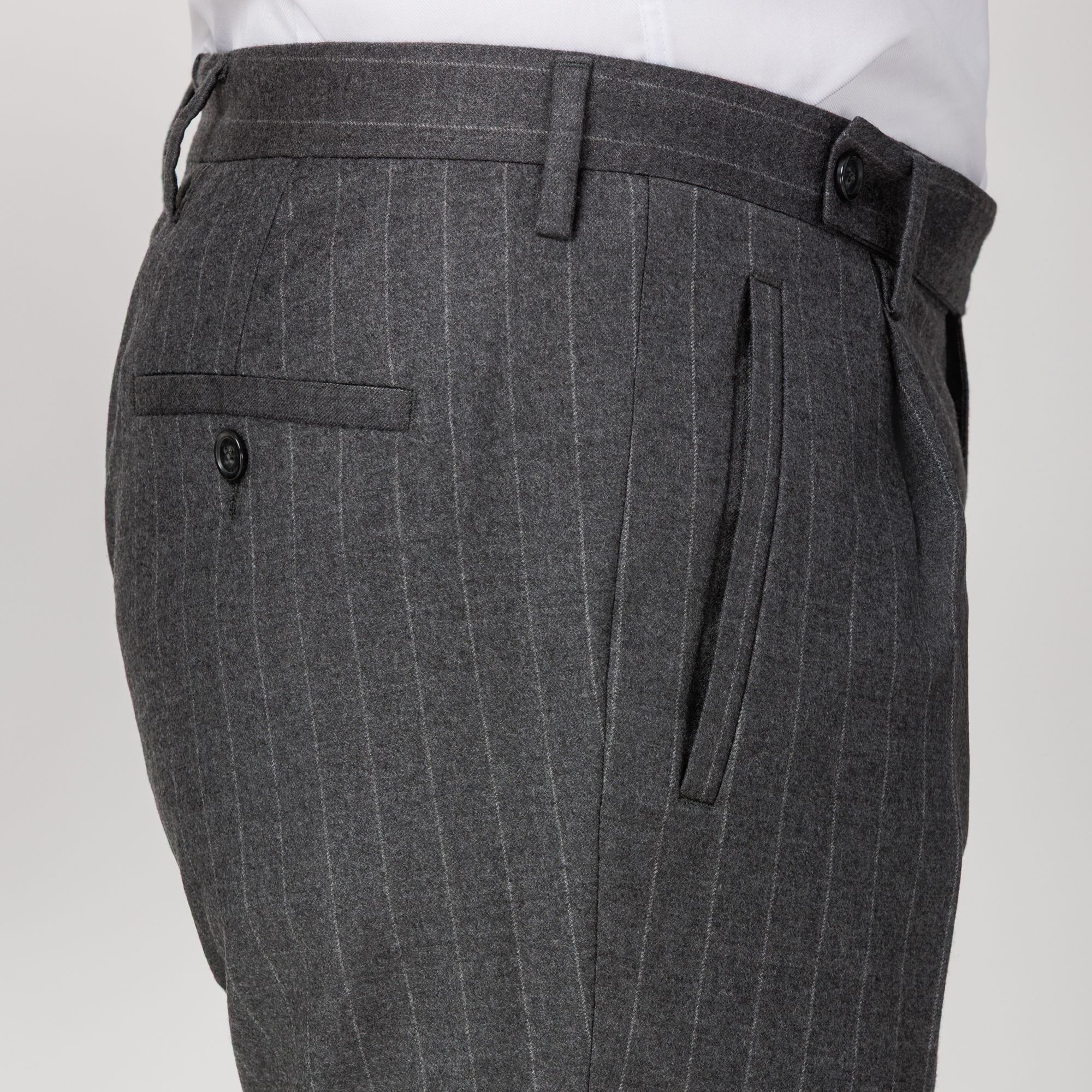 Abito Doppiopetto Uomo Grigio Gessato