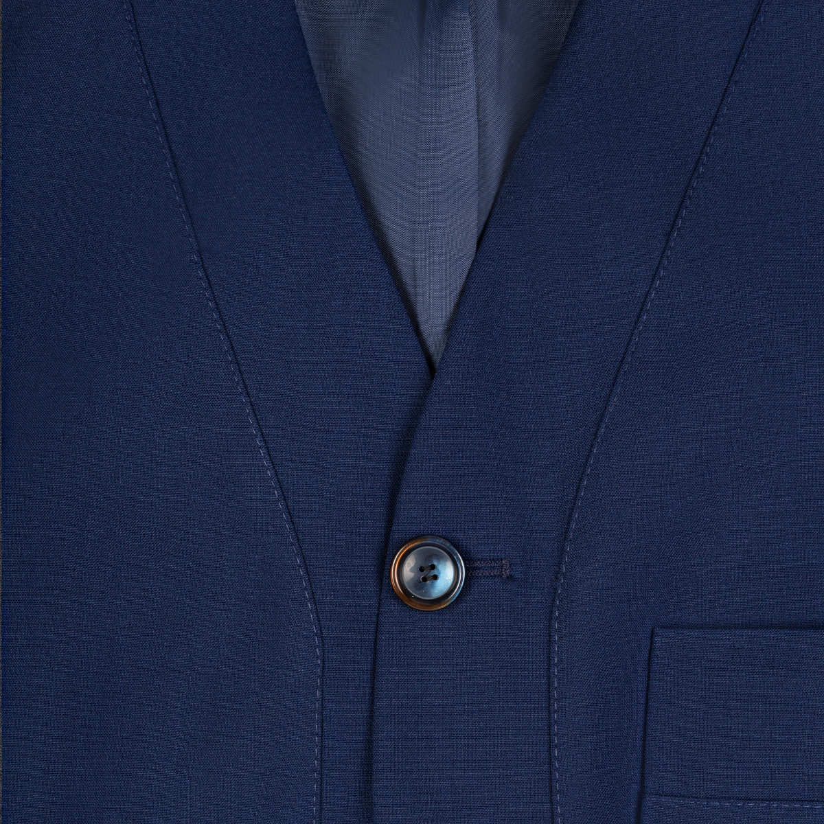 Giacca collo coreana blu