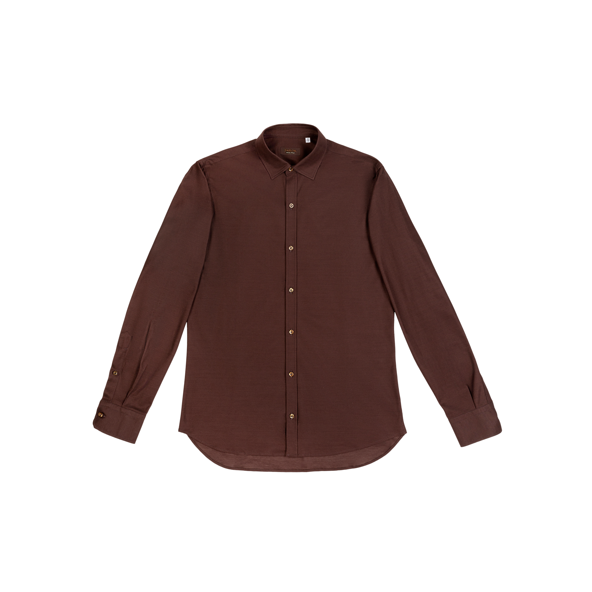 Camicia jersey uomo marrone