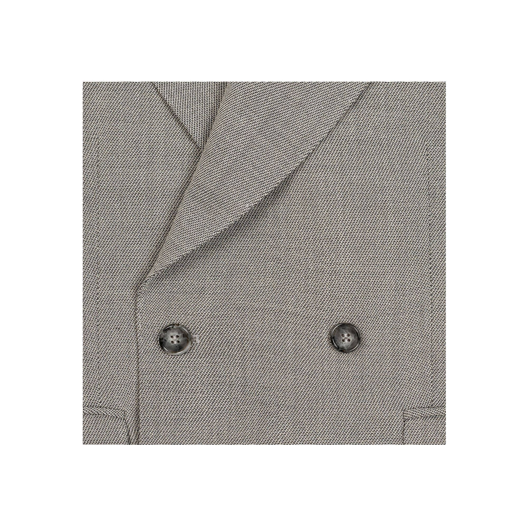 Completo Grigio Doppiopettο in Lana Crepe
