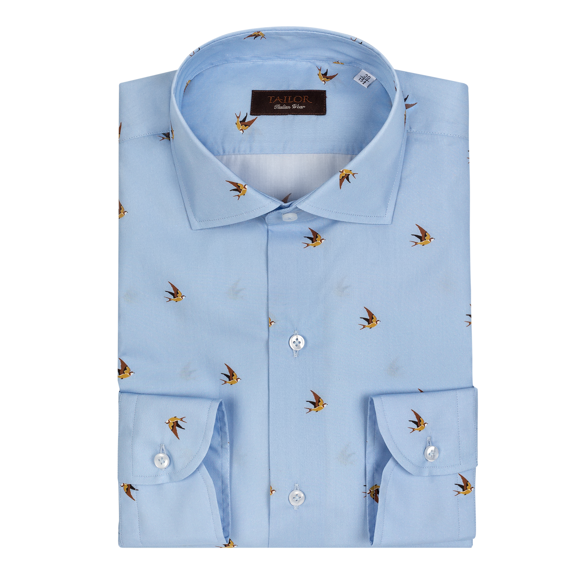 Camicia azzura con motivo