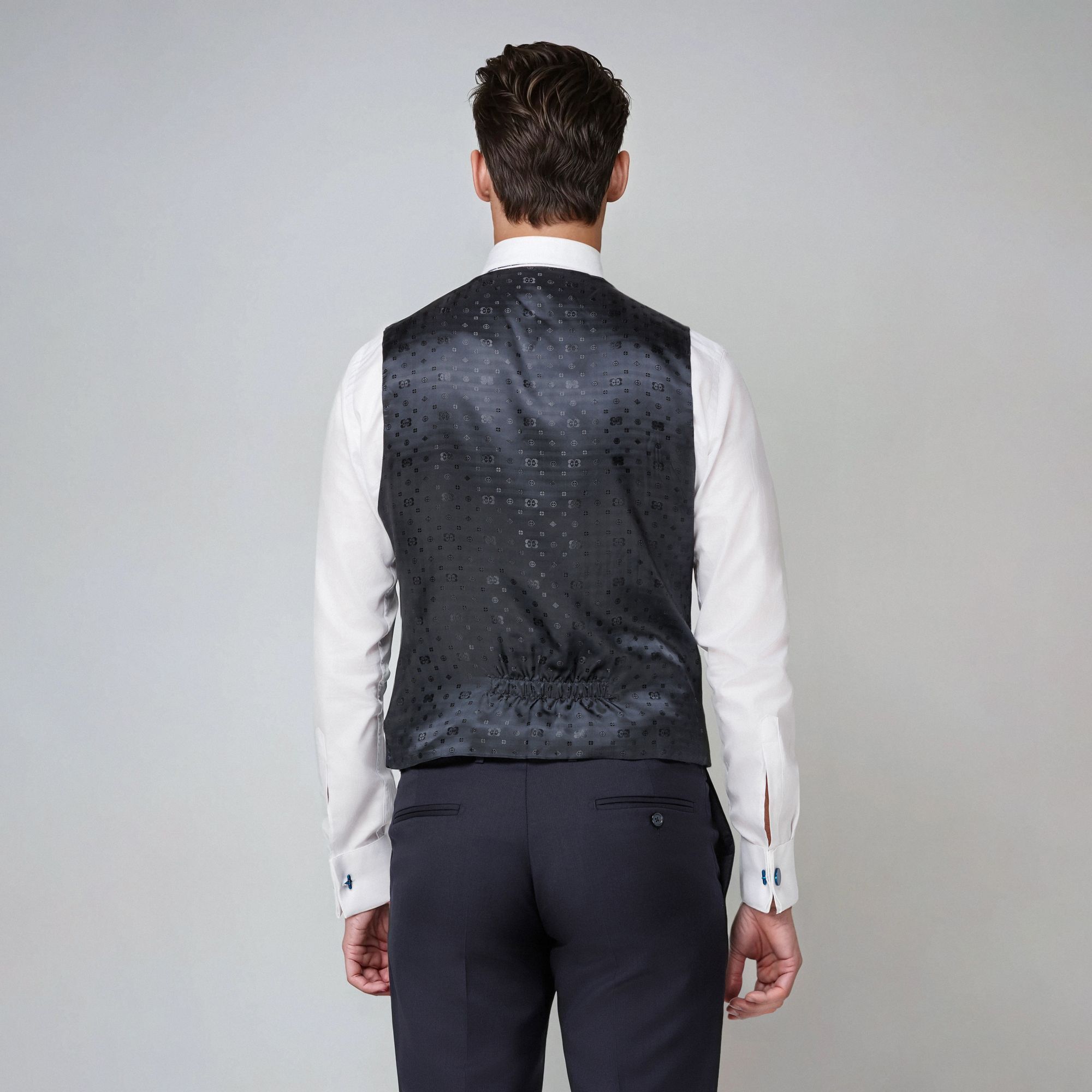 Completo Uomo Blu Navy a Tre Pezzi con Gilet
