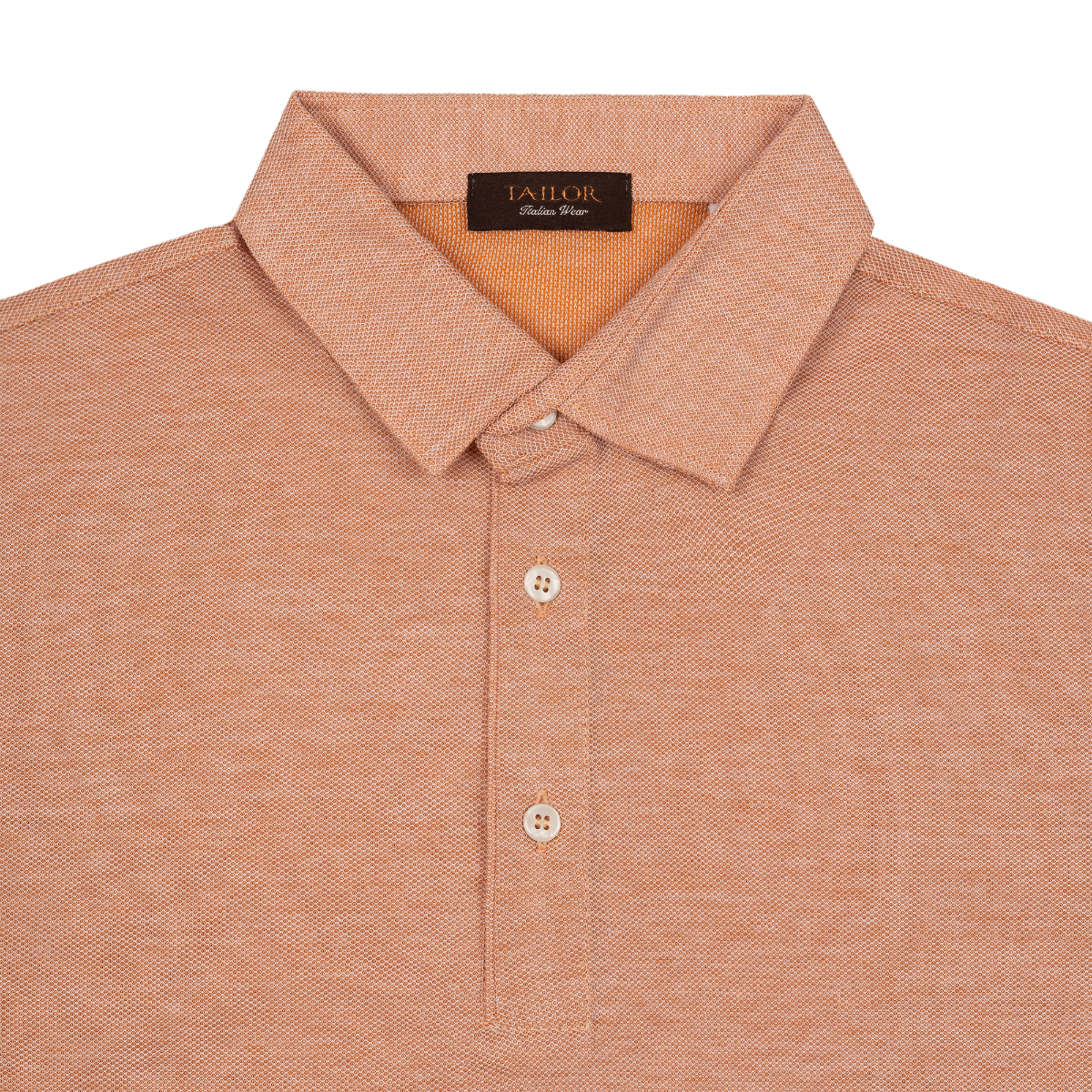 Polo con collo a camicia arrancione 