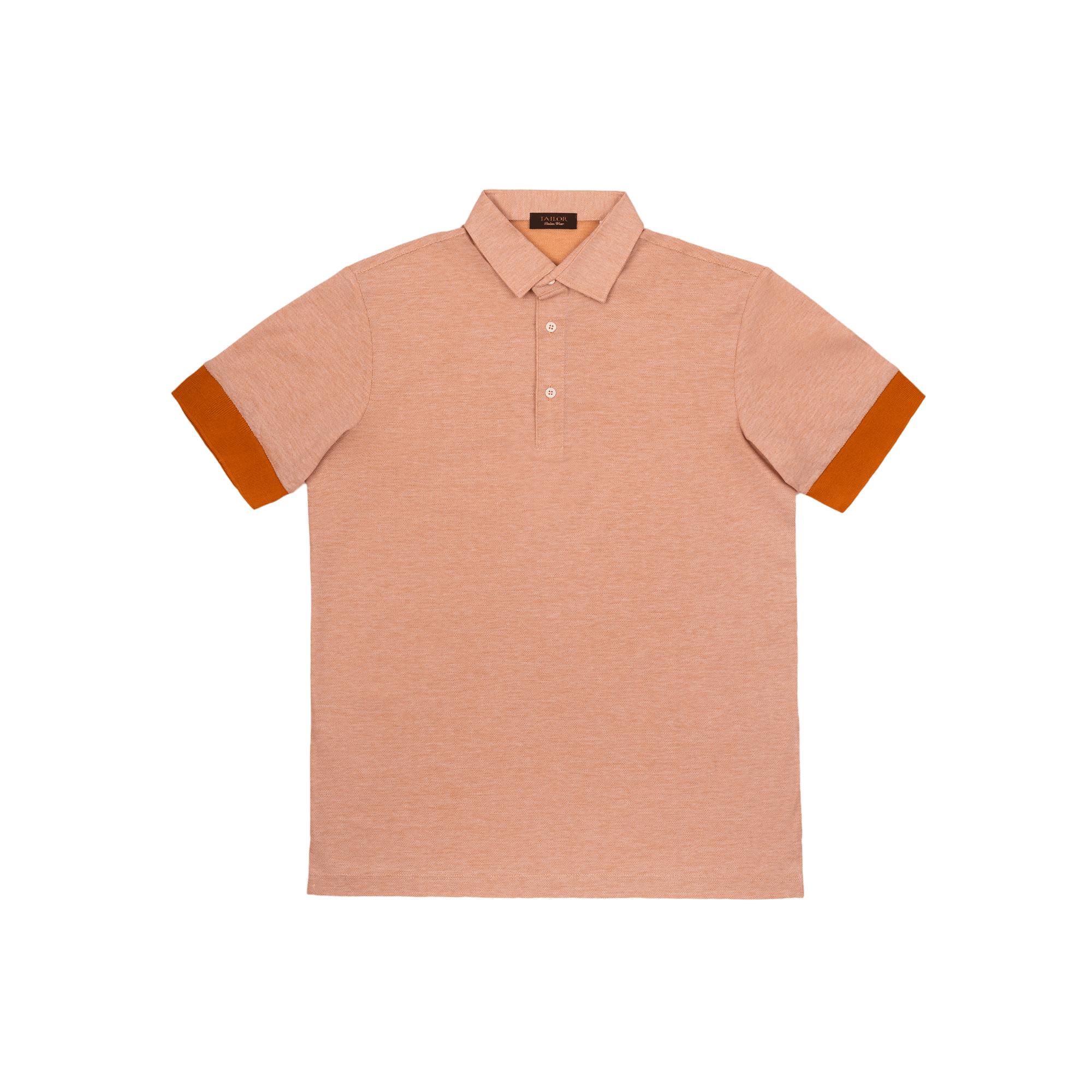 Polo con collo a camicia arrancione 