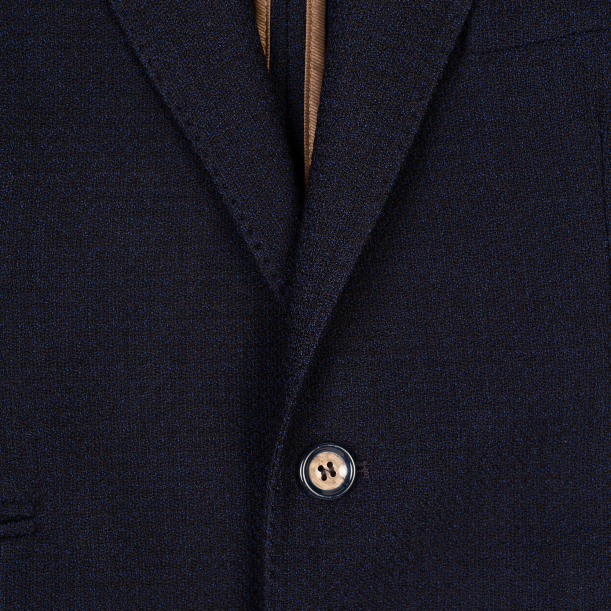 Giacca blu di effetto maglia