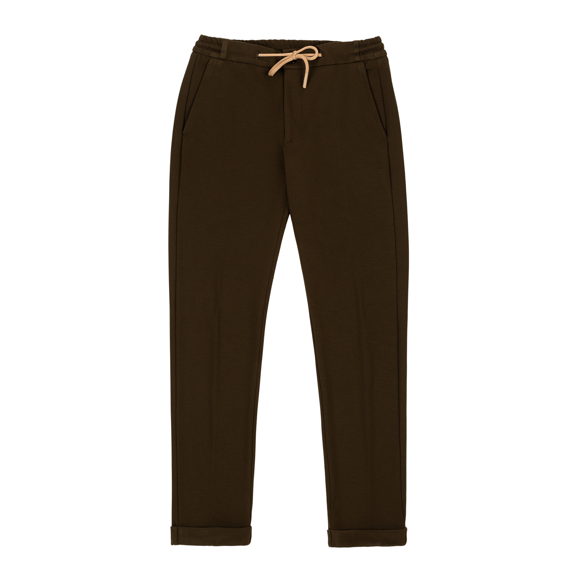 Pantalone con vita elasticizzata verde militare