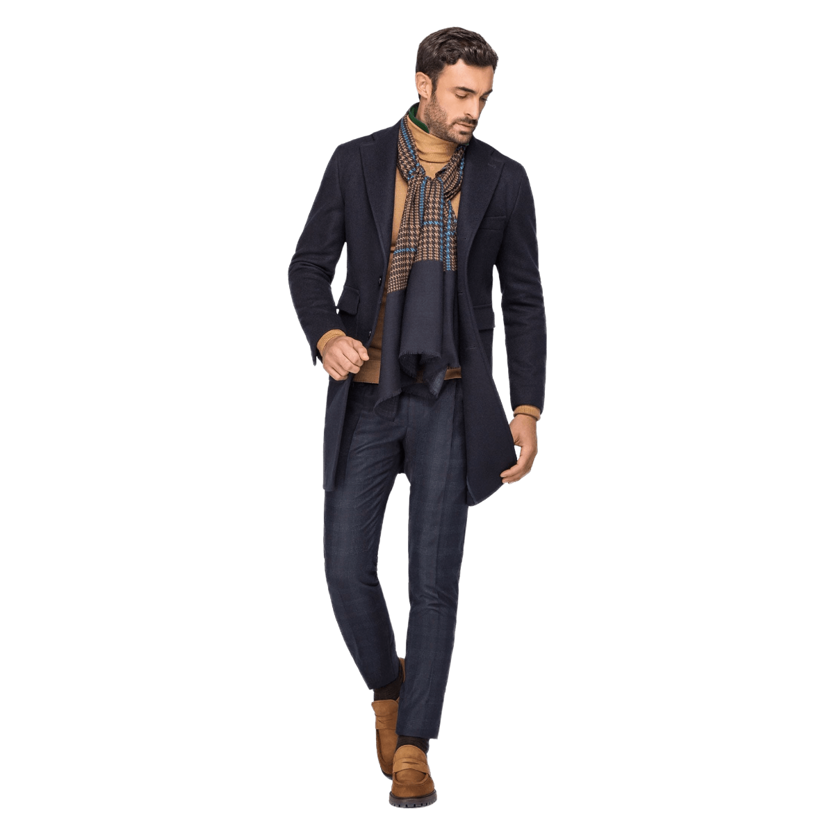 Cappotto Blu Uomo Lana