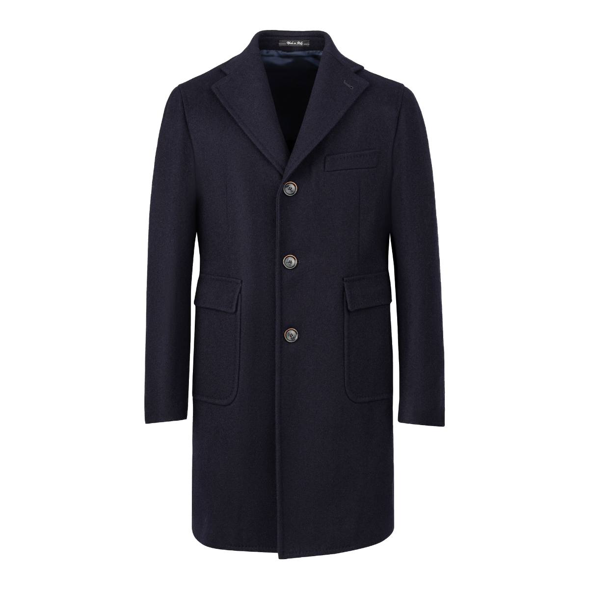 Cappotto Blu Uomo Lana
