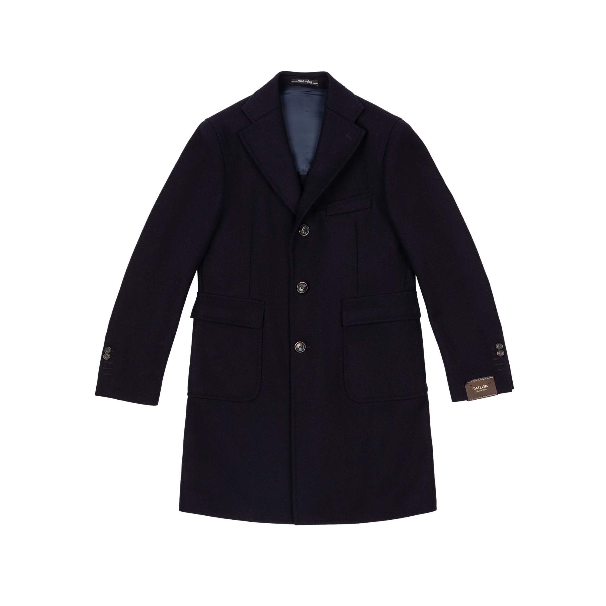 Cappotto Blu Uomo Lana
