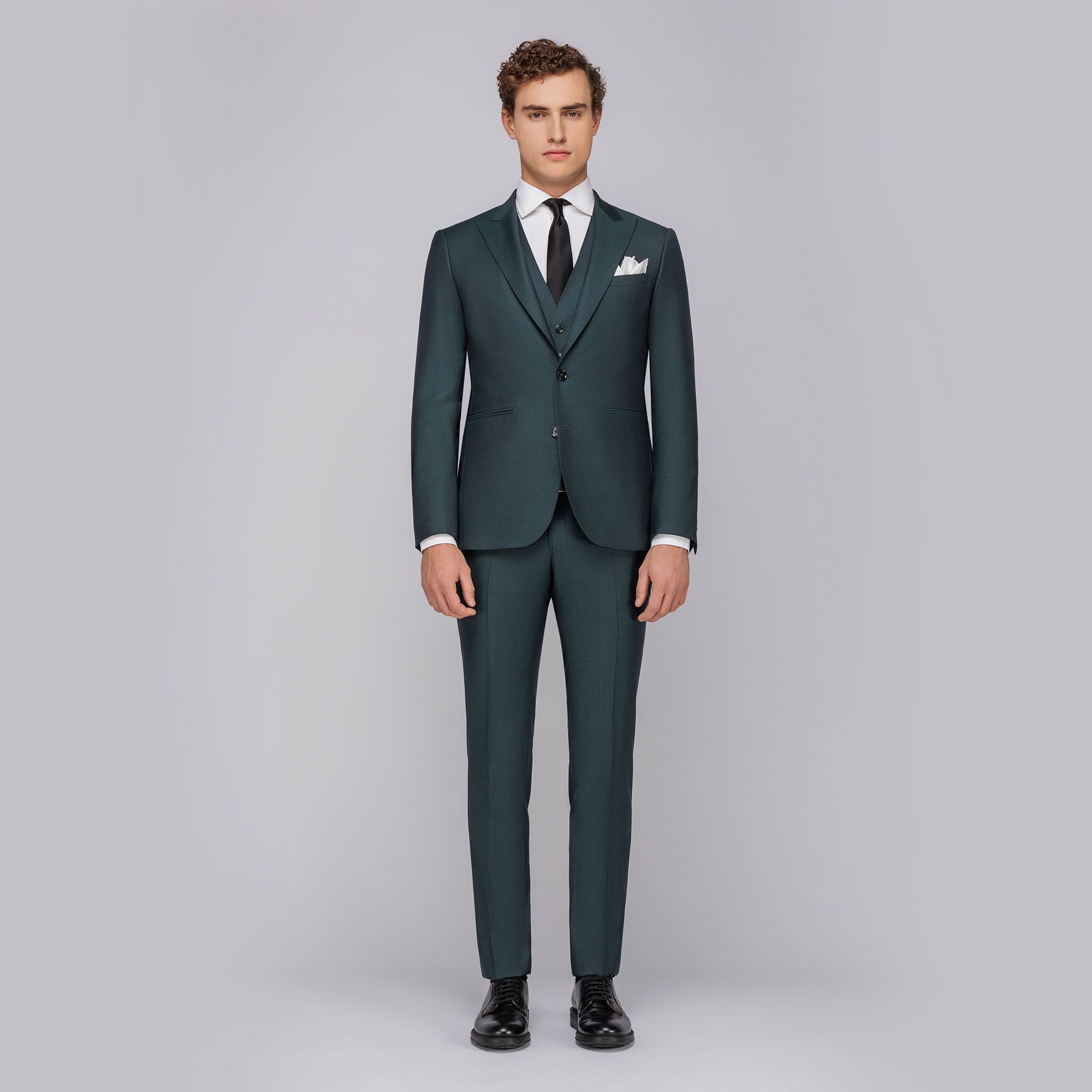 Abito con gilet verde