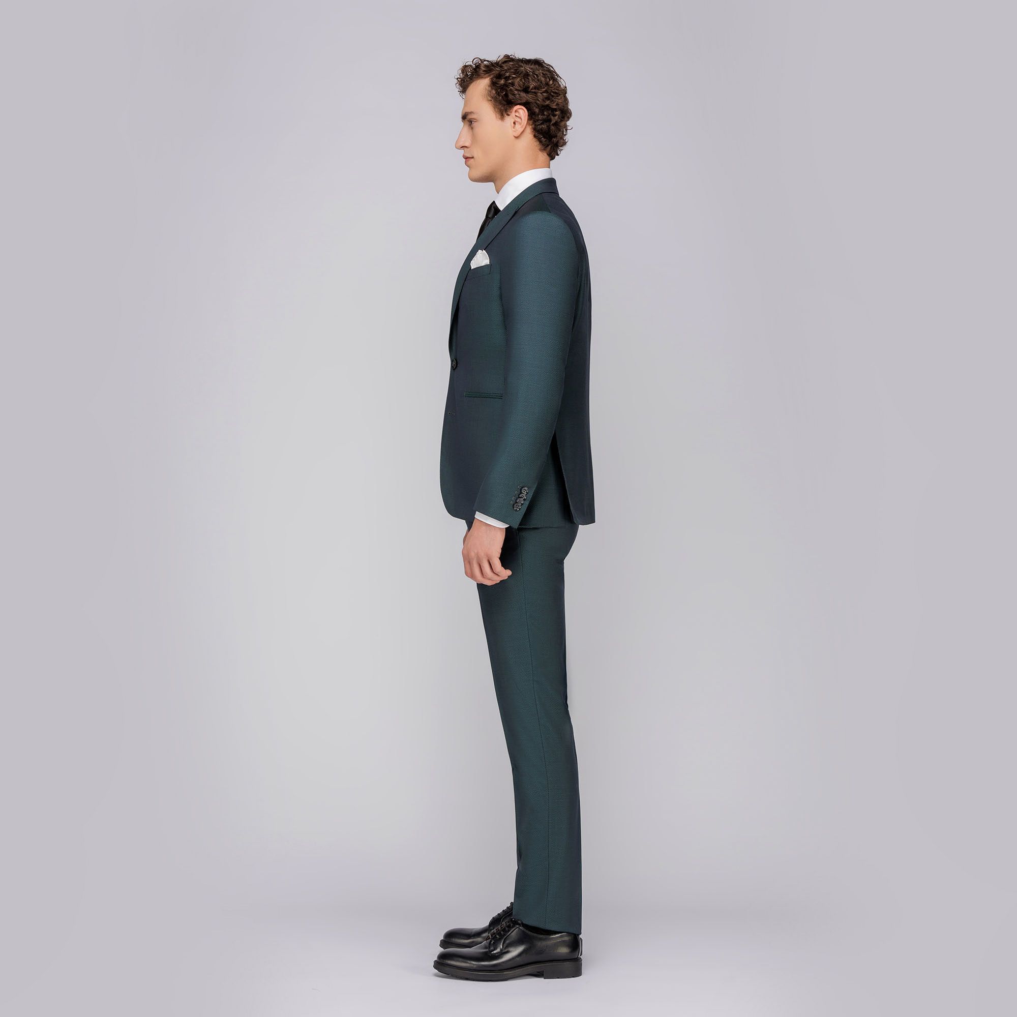 Abito con gilet verde