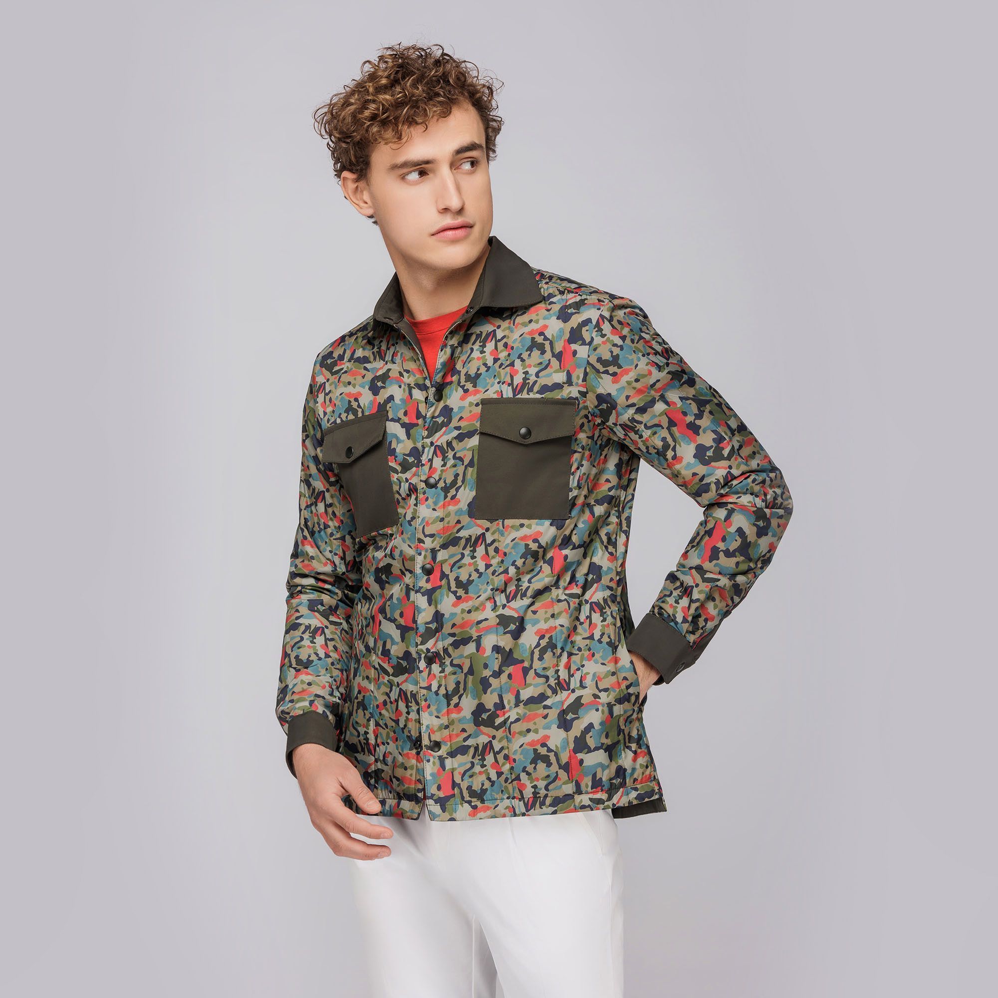 Giacca camouflage con trapunta