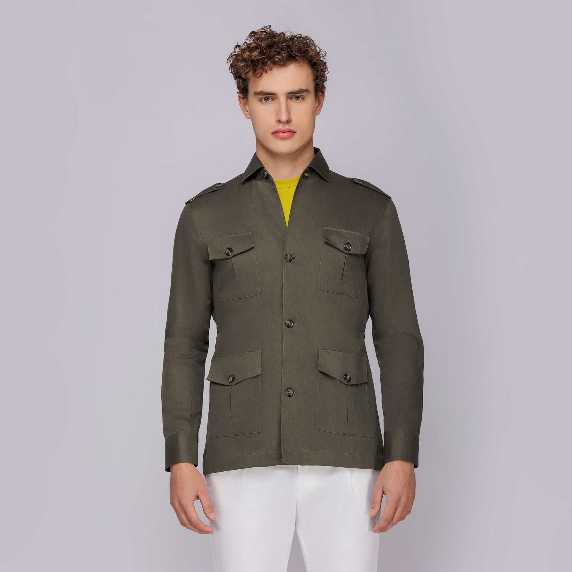 Giacca sahariana verde militare
