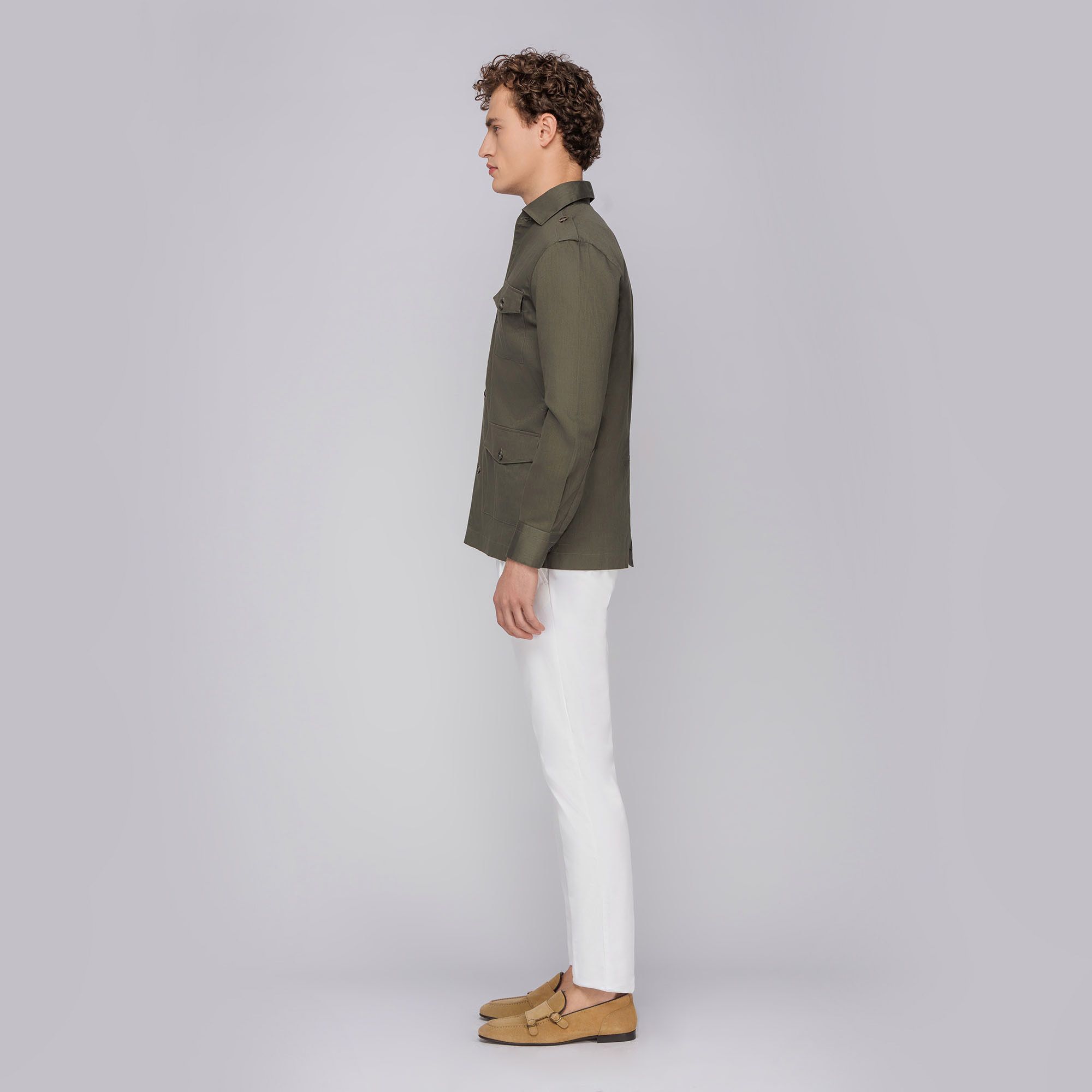 Giacca sahariana verde militare