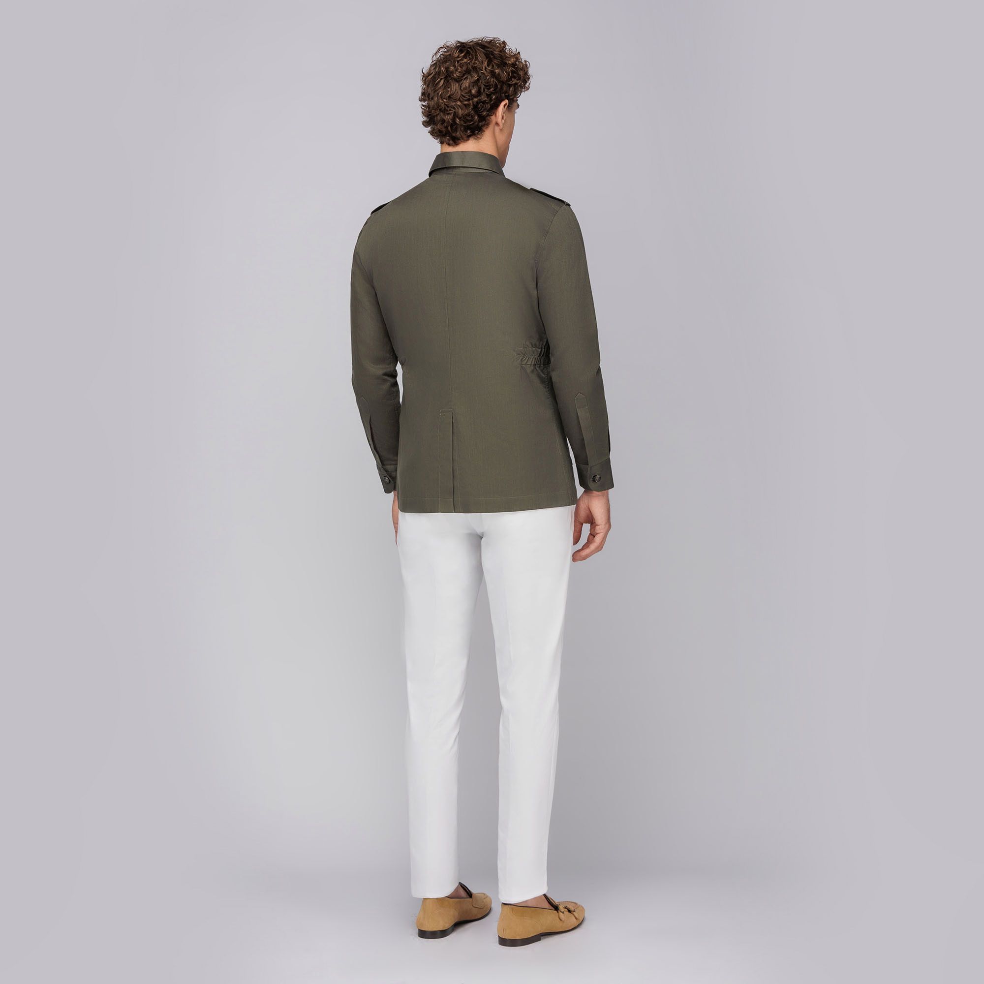 Giacca sahariana verde militare