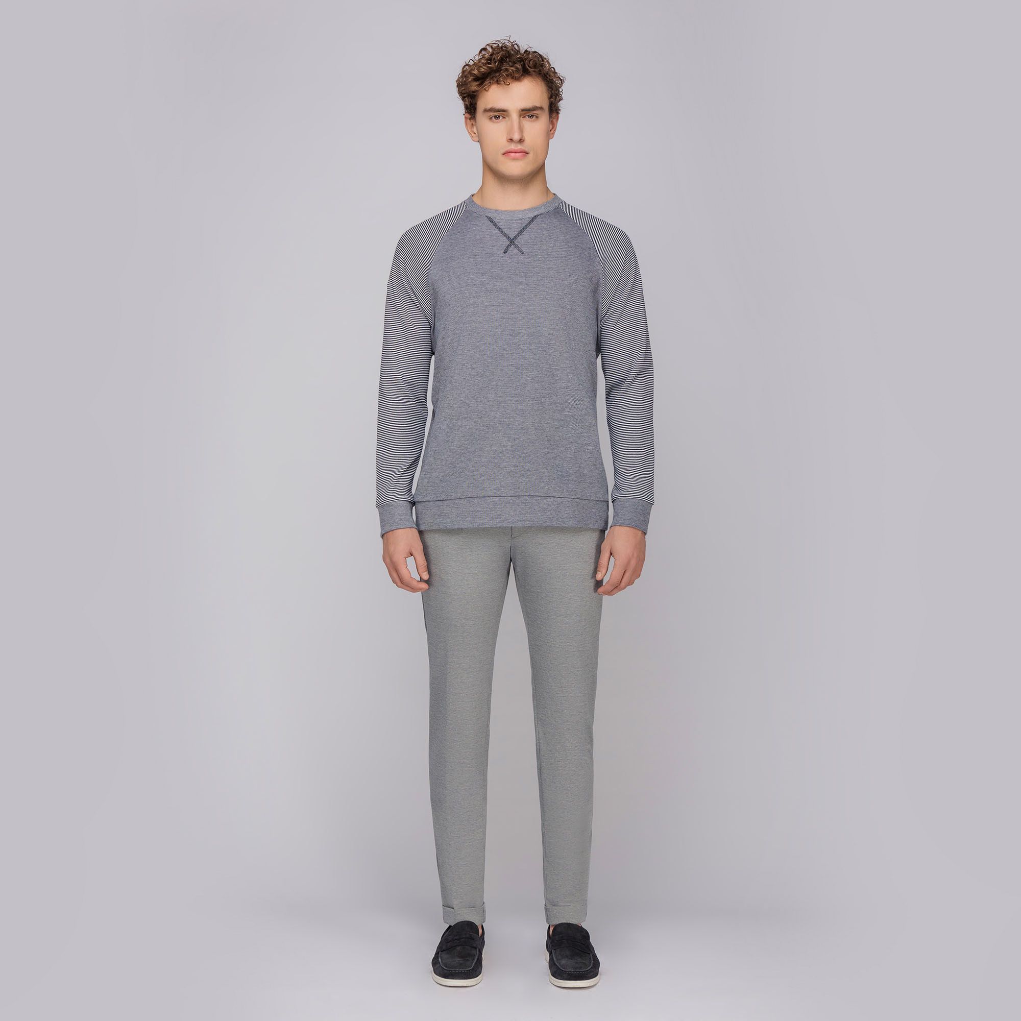 Maglia raglan blu