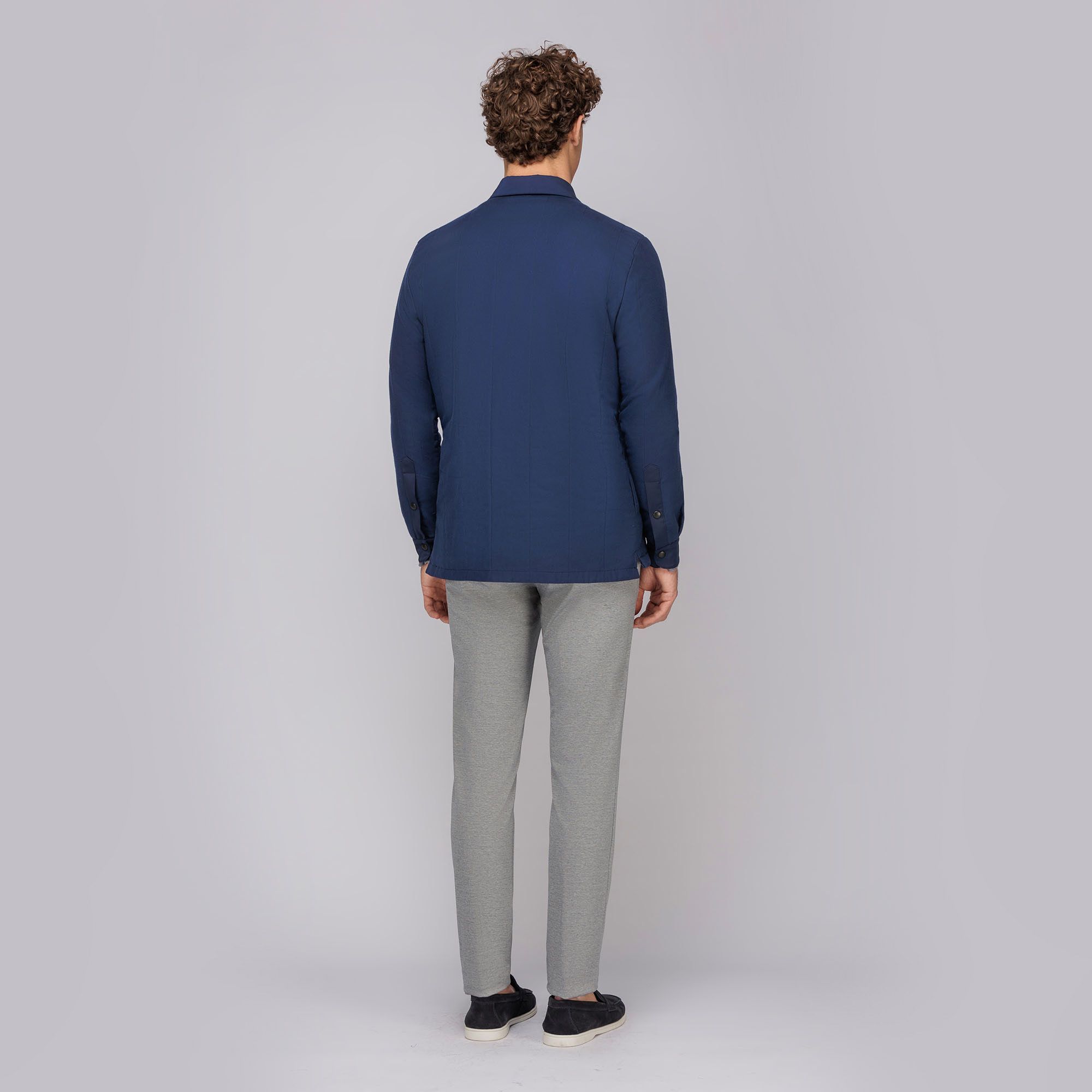 Giacca Blu in stile overshirt